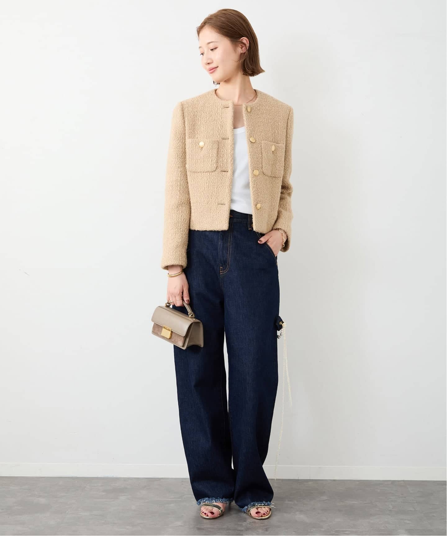 Tweed ブレザー 1（ノーカラージャケット）｜Deuxieme Classe