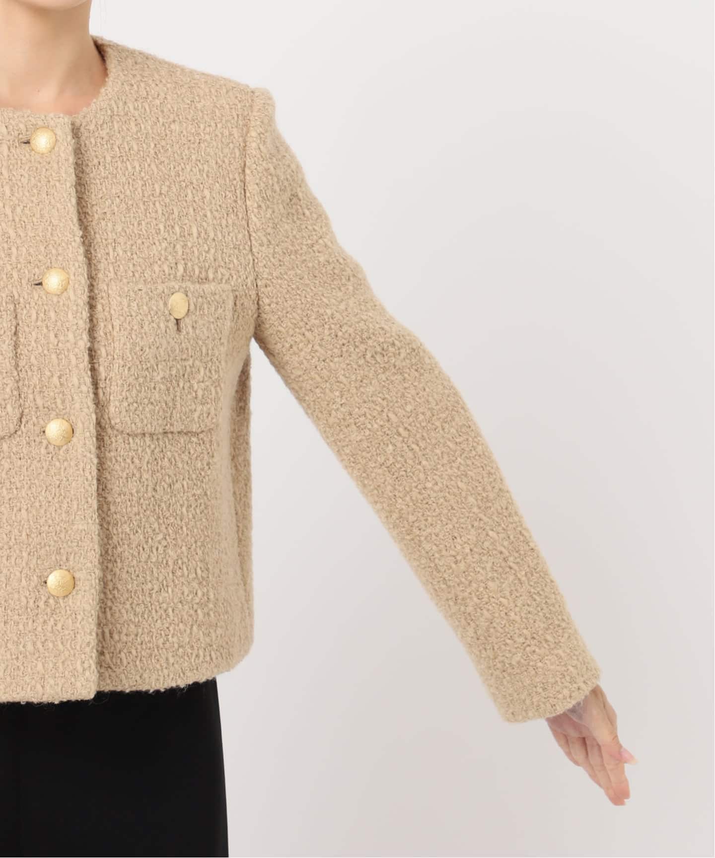 Tweed ブレザー 1（ノーカラージャケット）｜Deuxieme Classe