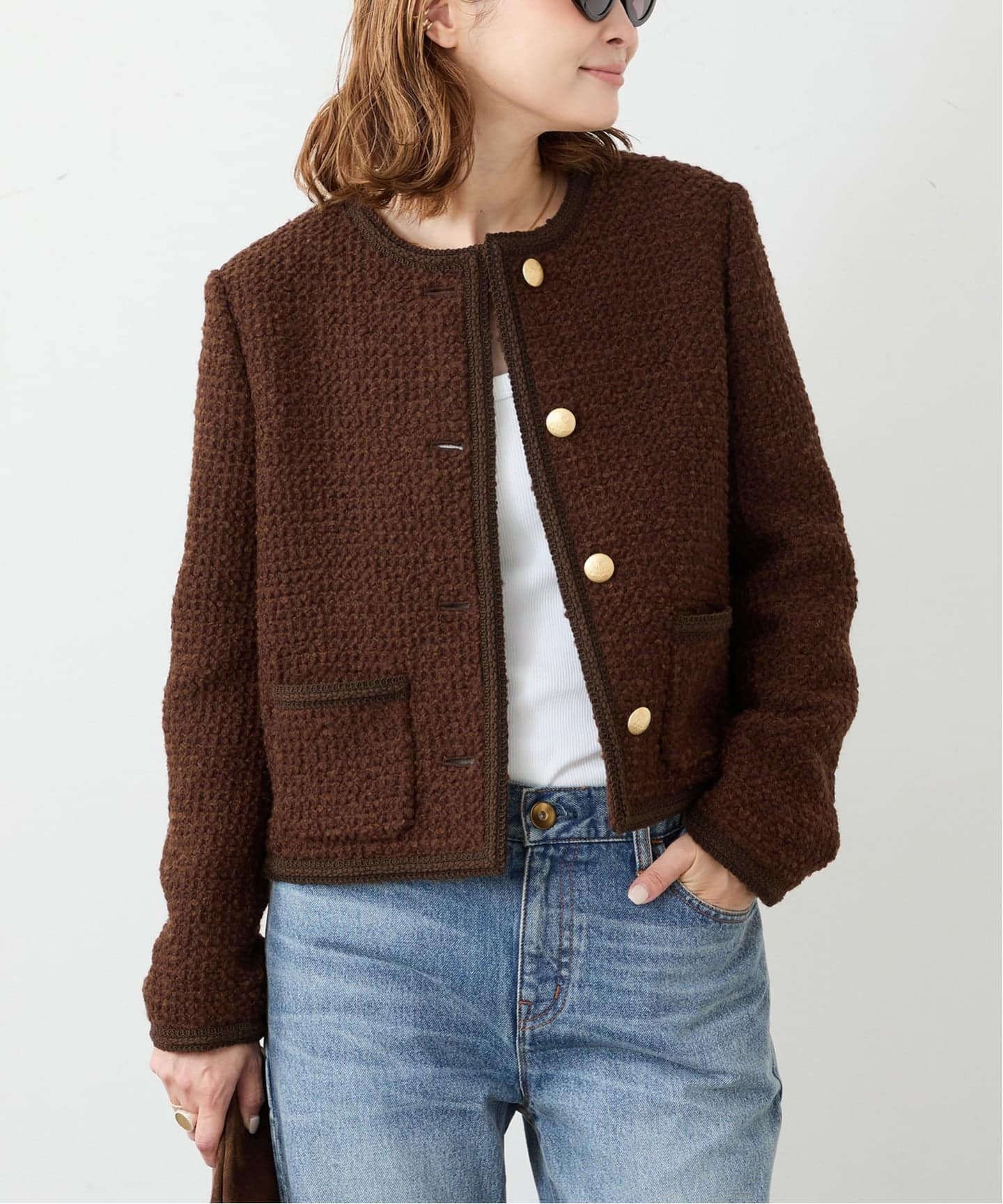 Deuxieme Classe TWEED カーディガンジャケット Deuxieme Classe（ドゥーズィエムクラス）の「*TWEED