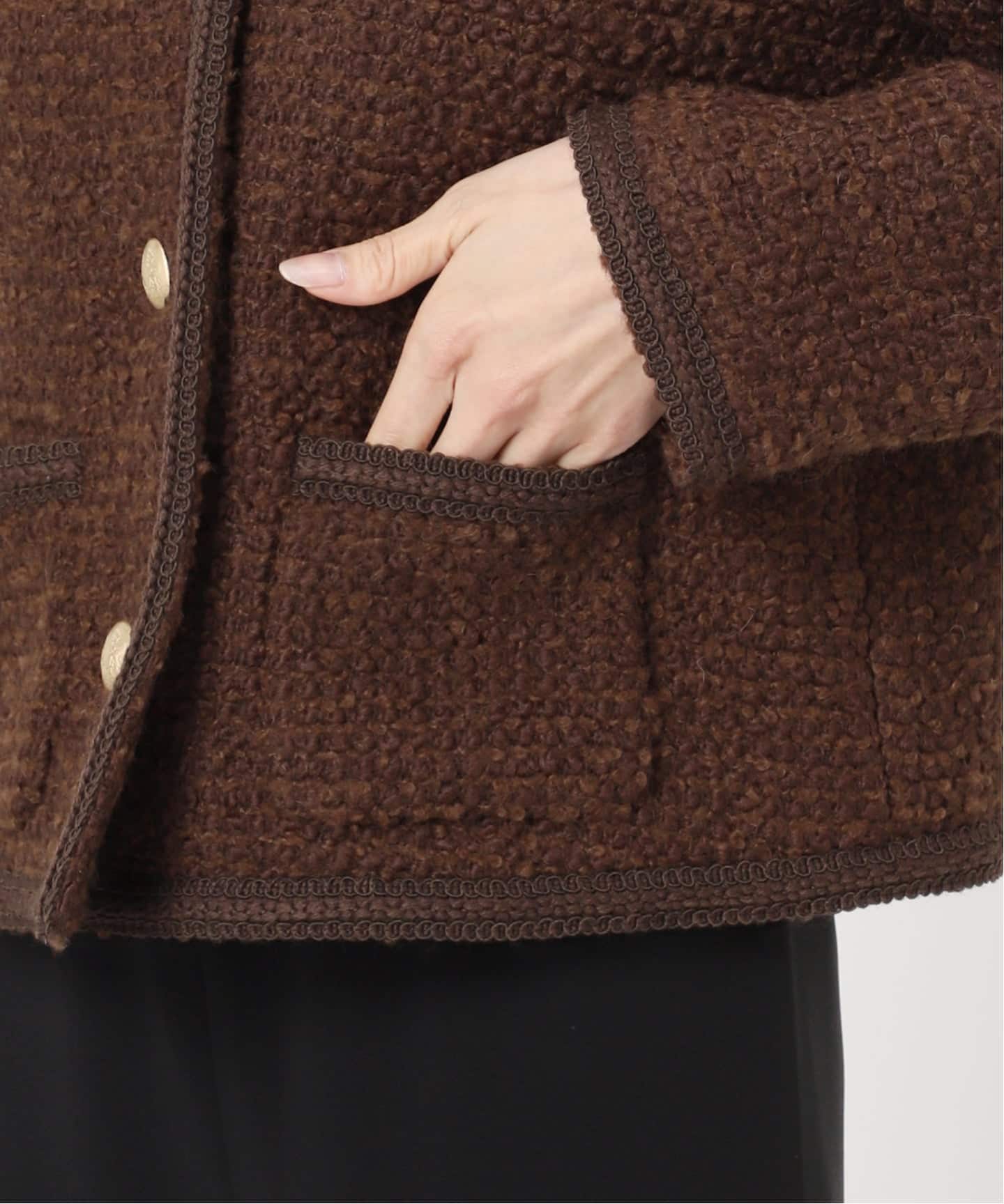 美品 ドゥーズィエムクラス TWEED ジャケット Deuxieme Classe（ドゥーズィエムクラス）の「*chain ツイード