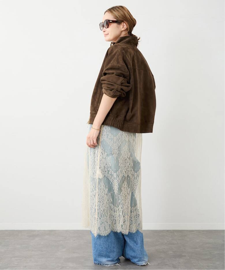 Suede Cropped ブルゾン（レザージャケット）｜Deuxieme Classe 