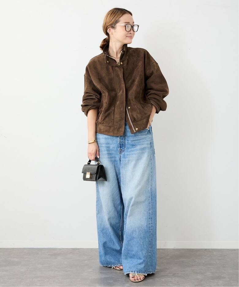 Suede Cropped ブルゾン（レザージャケット）｜Deuxieme Classe 