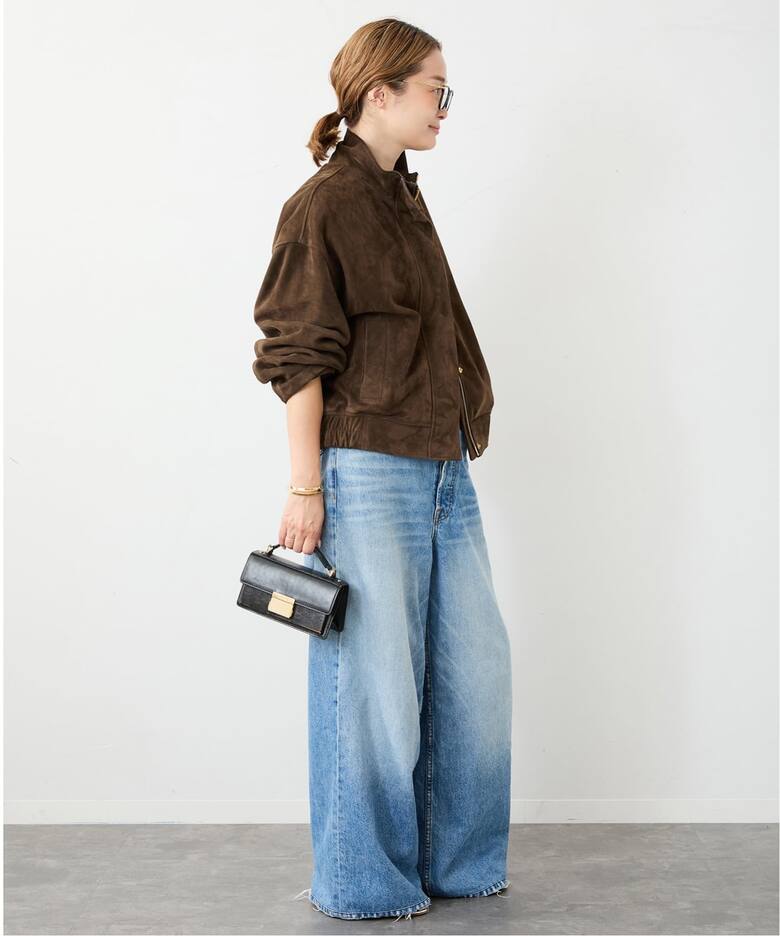 Suede Cropped ブルゾン（レザージャケット）｜Deuxieme Classe 