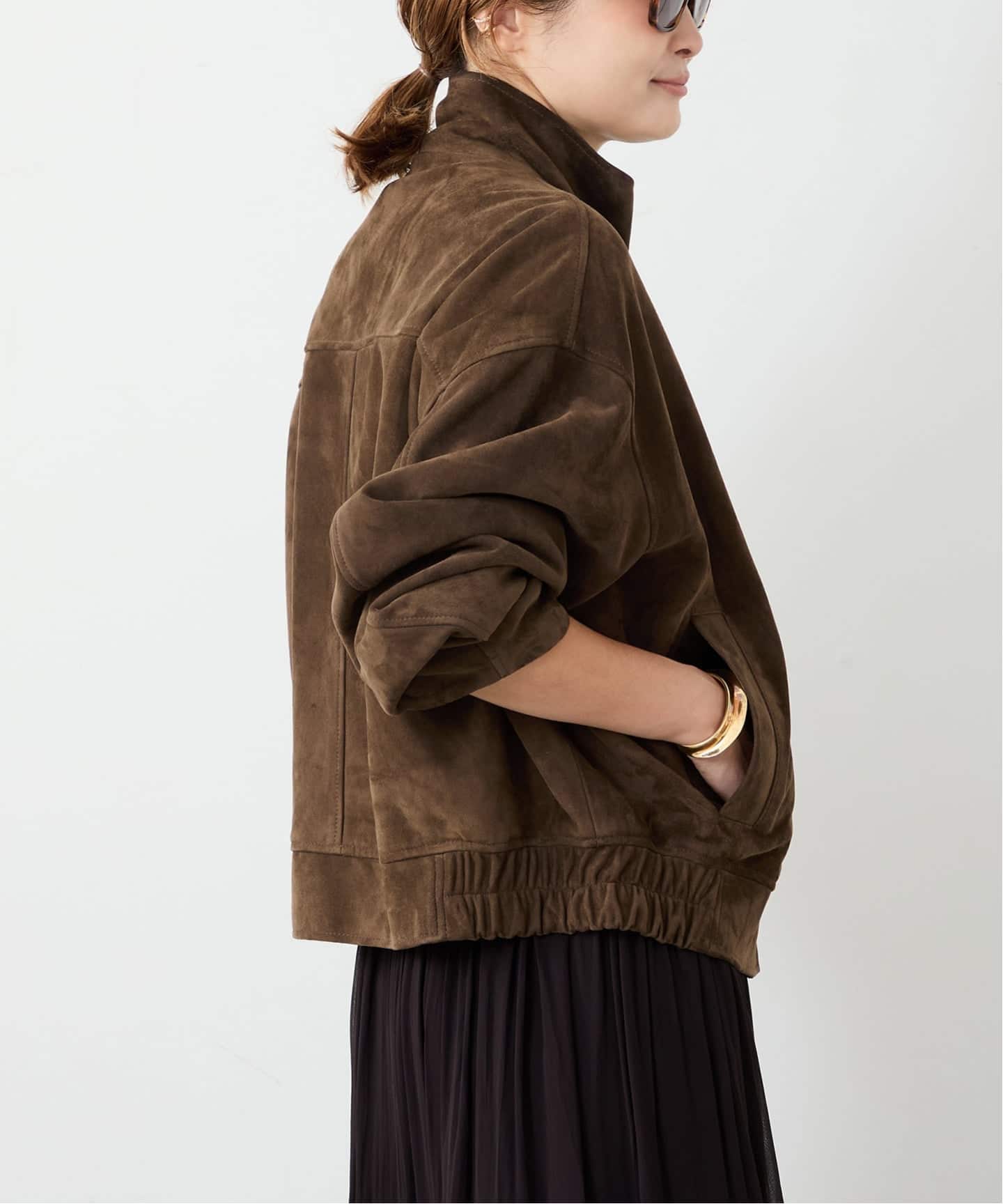 美品 Deuxieme Classe Cropped ジャケット Suede Cropped ブルゾン（レザージャケット）｜Deuxieme Classe