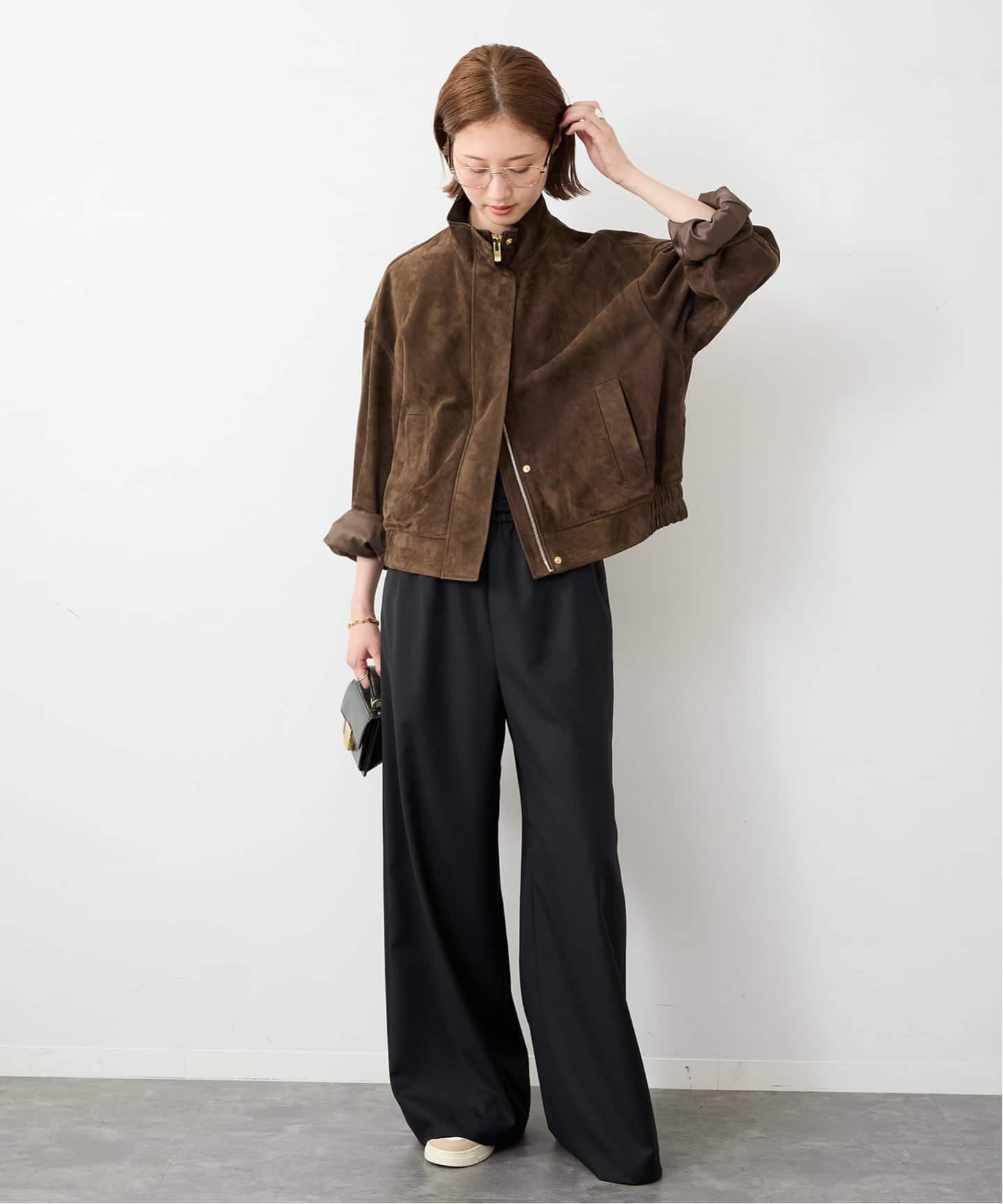 Suede Cropped ブルゾン（レザージャケット）｜Deuxieme Classe
