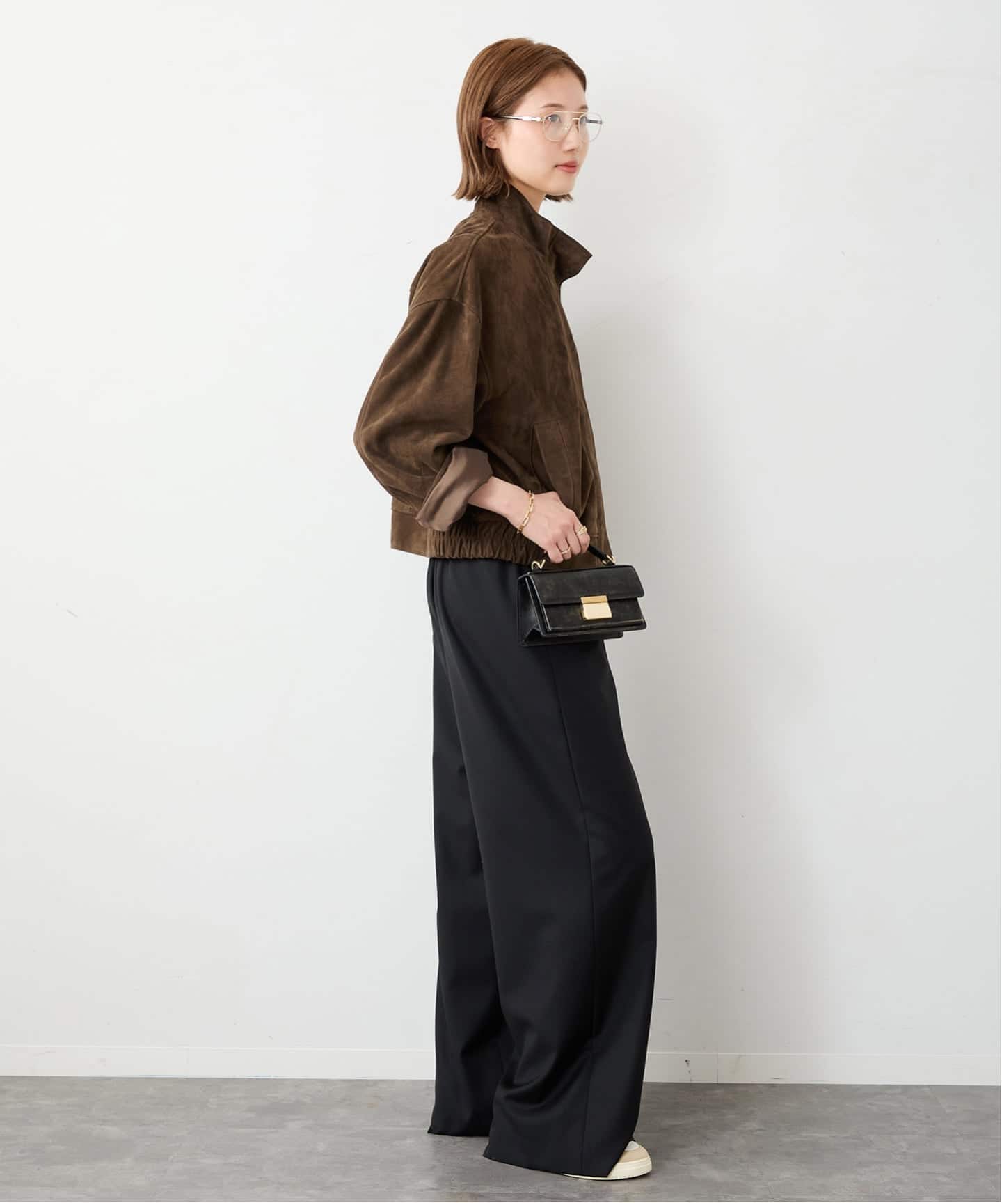 【美品】Deuxieme Classe　Suede Cropped ブルゾン Suede Cropped ブルゾン（レザージャケット）｜Deuxieme Classe