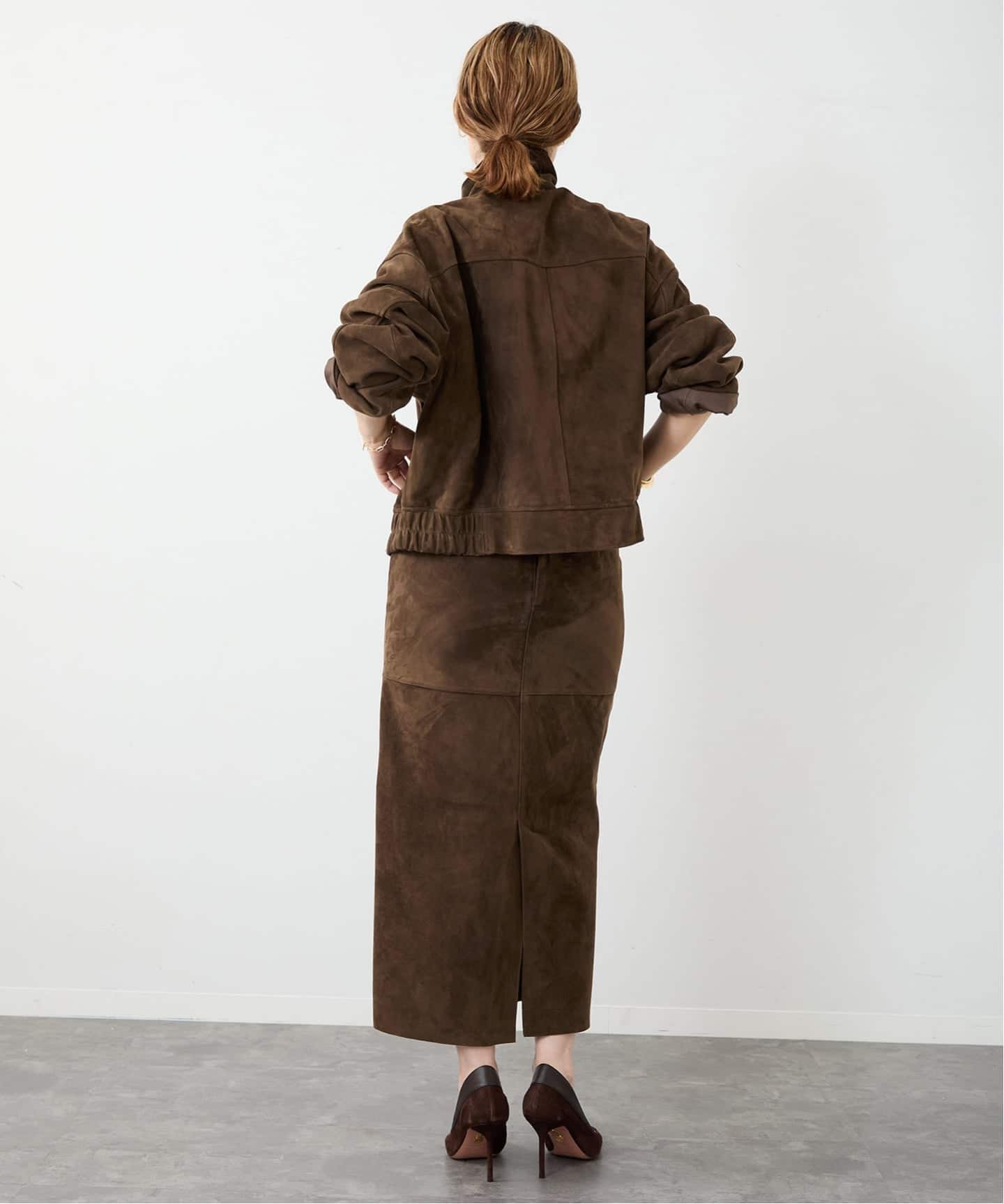 Suede Cropped ブルゾン（レザージャケット）｜Deuxieme Classe