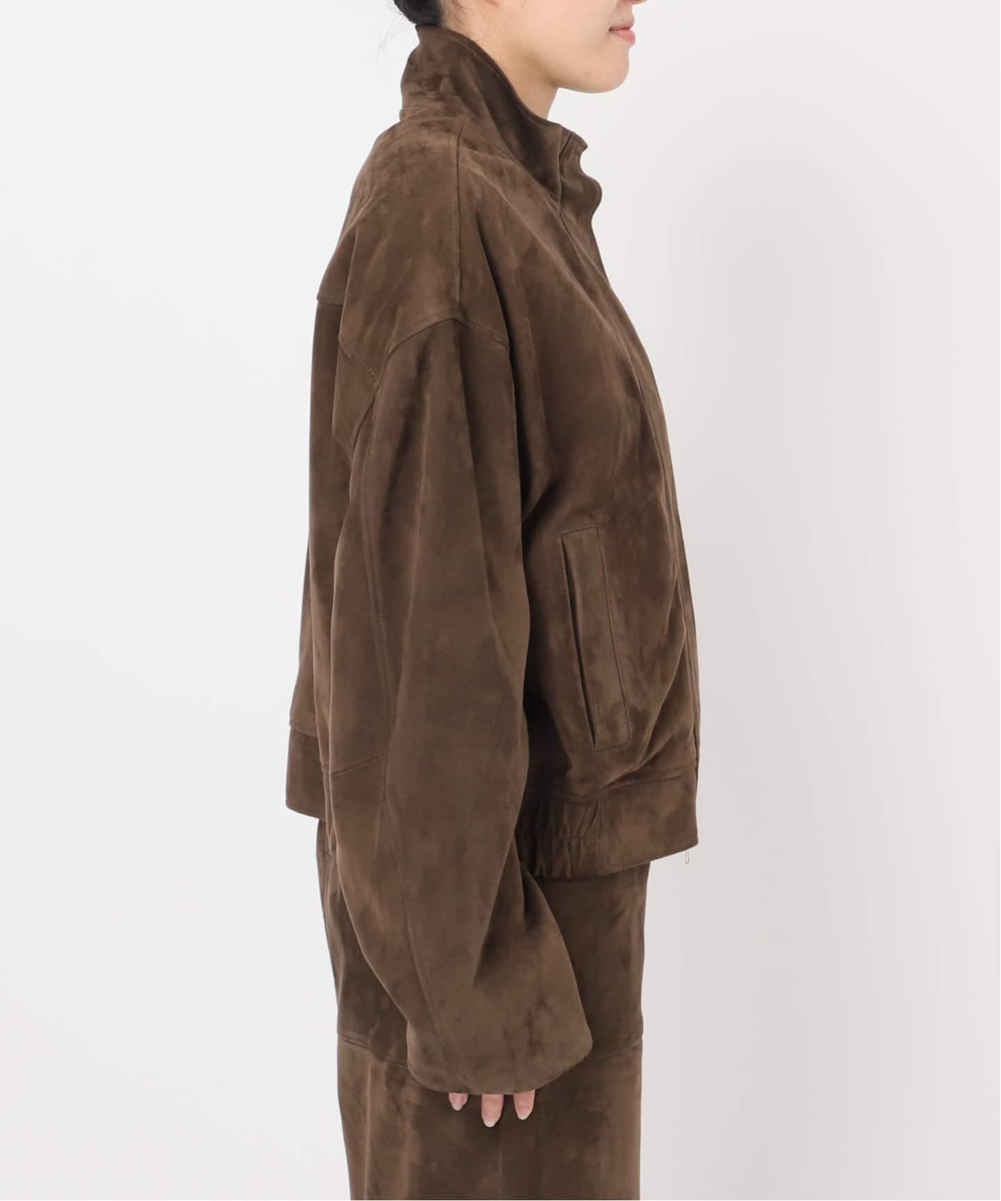 Suede Cropped ブルゾン（レザージャケット）｜Deuxieme Classe