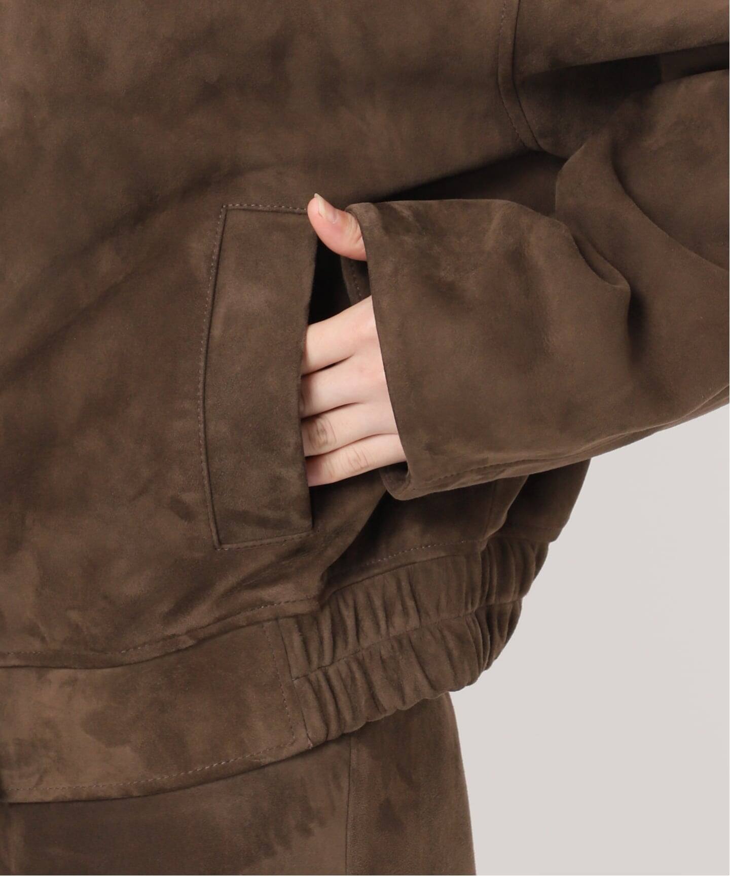 Suede Cropped ブルゾン（レザージャケット）｜Deuxieme Classe