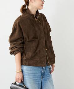 Suede Cropped ブルゾン（レザージャケット）｜Deuxieme Classe 