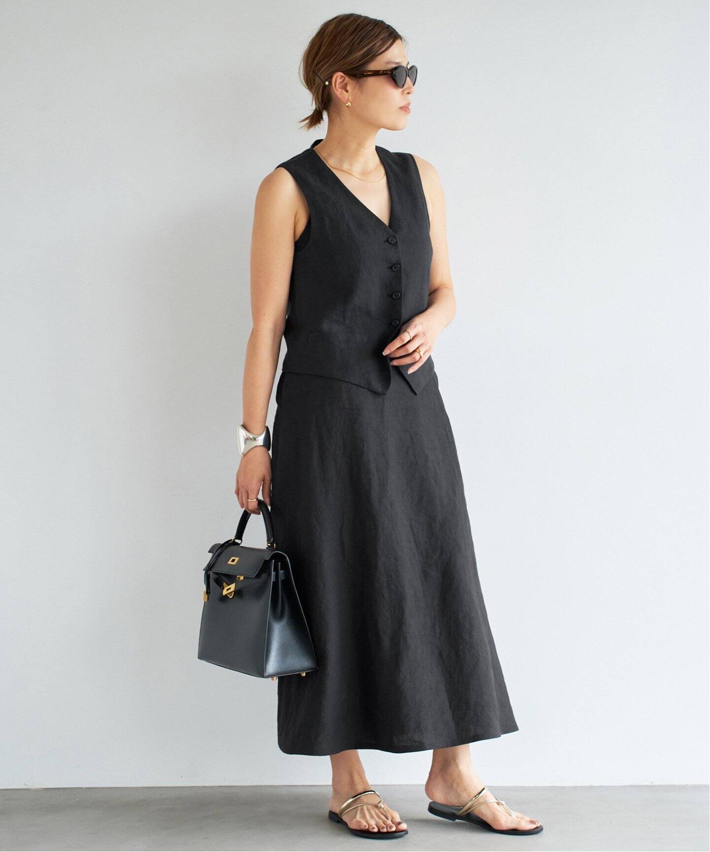 MUSEdeDeuxiemeClasseシルクリネンベスト MUSEdeDeuxiemeClasseシルクリネンベスト 美品 24SS MUSE de