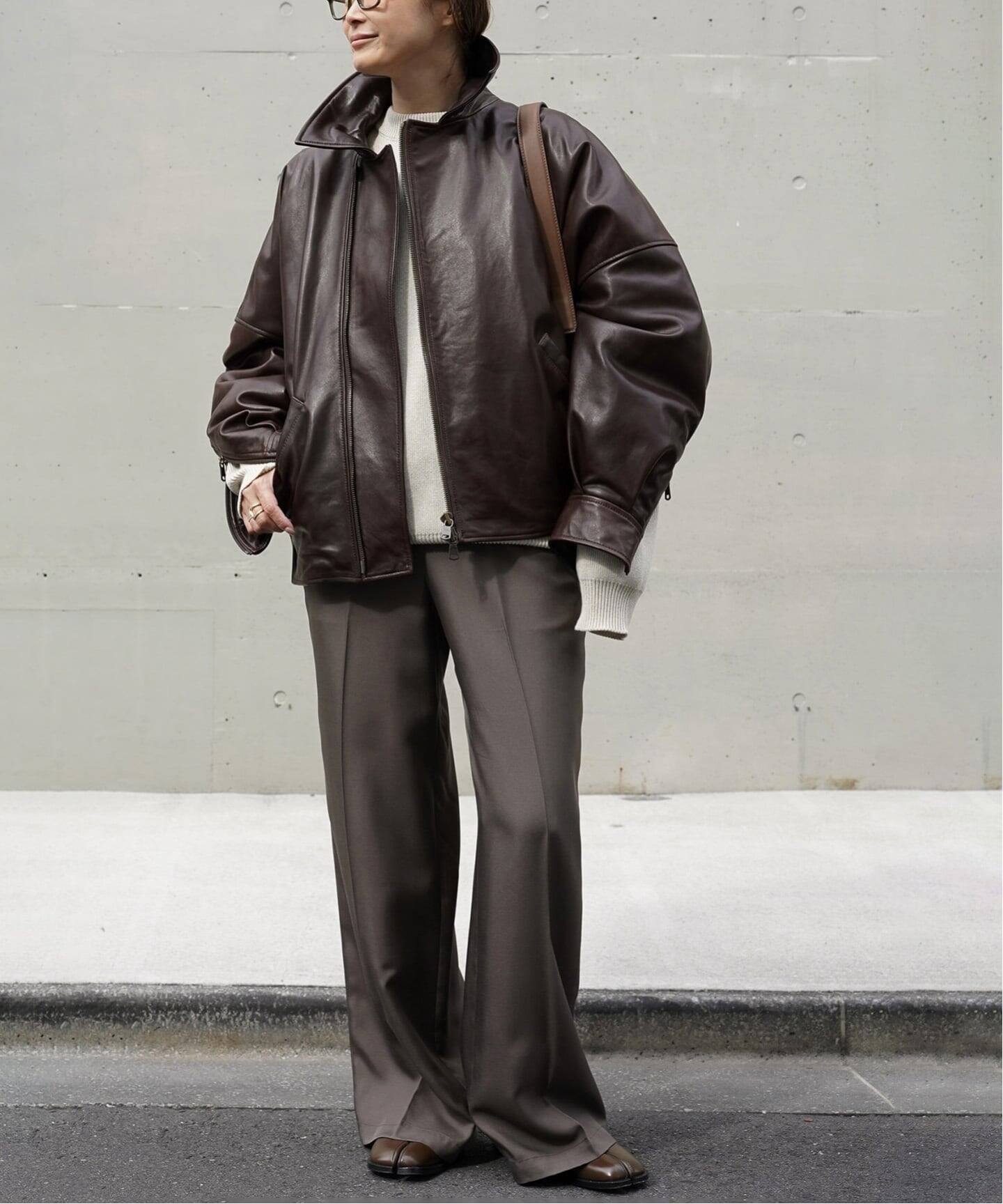 PETAR PETROV/ペーター ペトロフ】RELAXED FIT LEATHER JACKET（レザー 