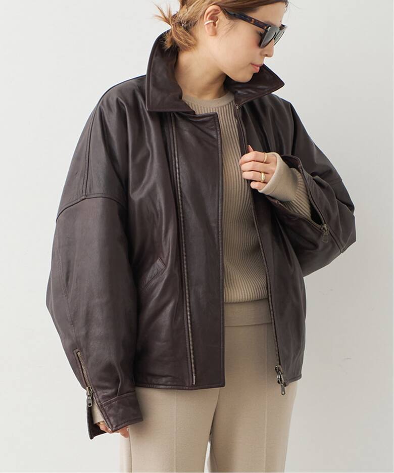 PETAR PETROV/ペーター ペトロフ】RELAXED FIT LEATHER JACKET（レザー