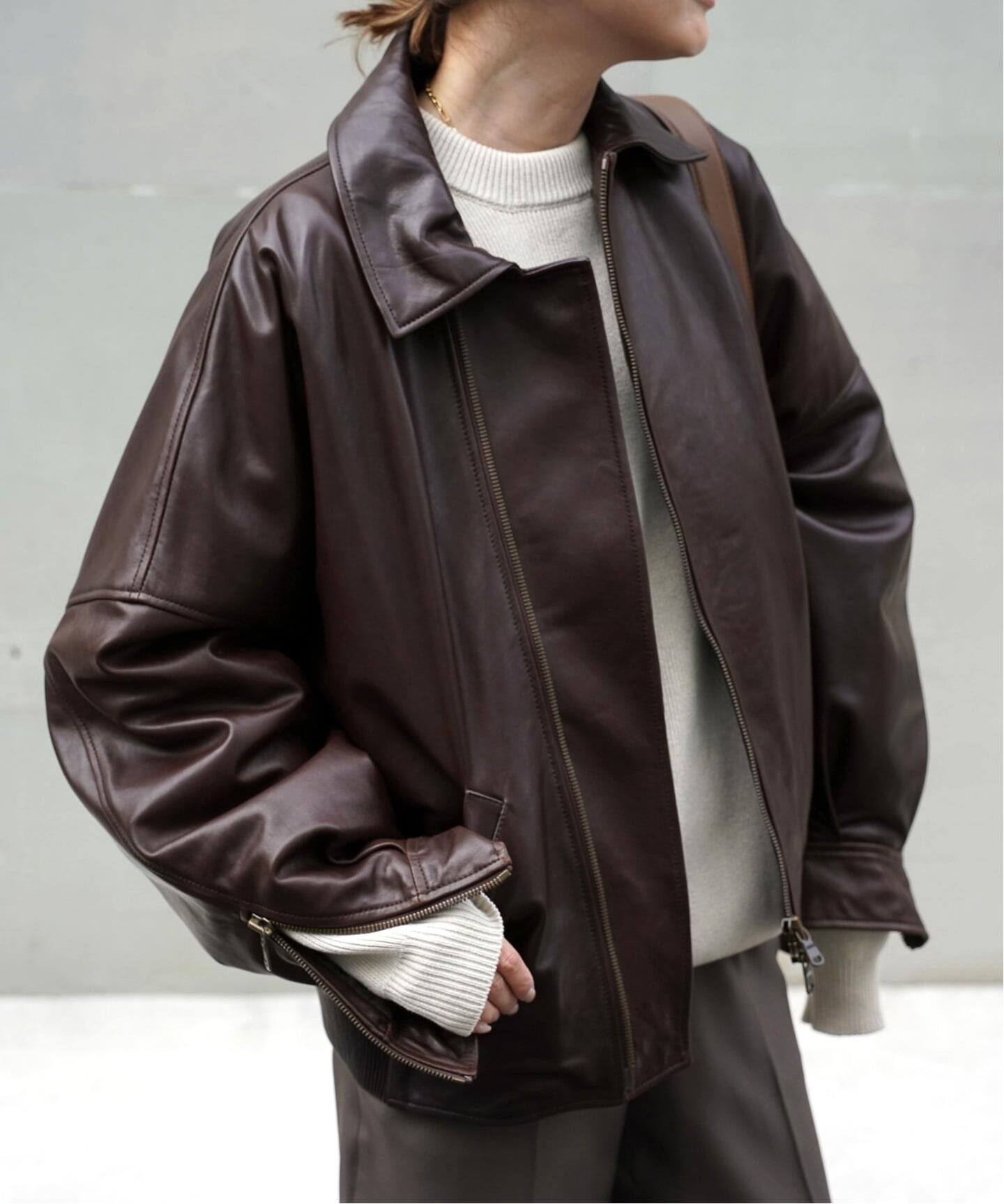 PETAR PETROV/ペーター ペトロフ】RELAXED FIT LEATHER JACKET（レザー 