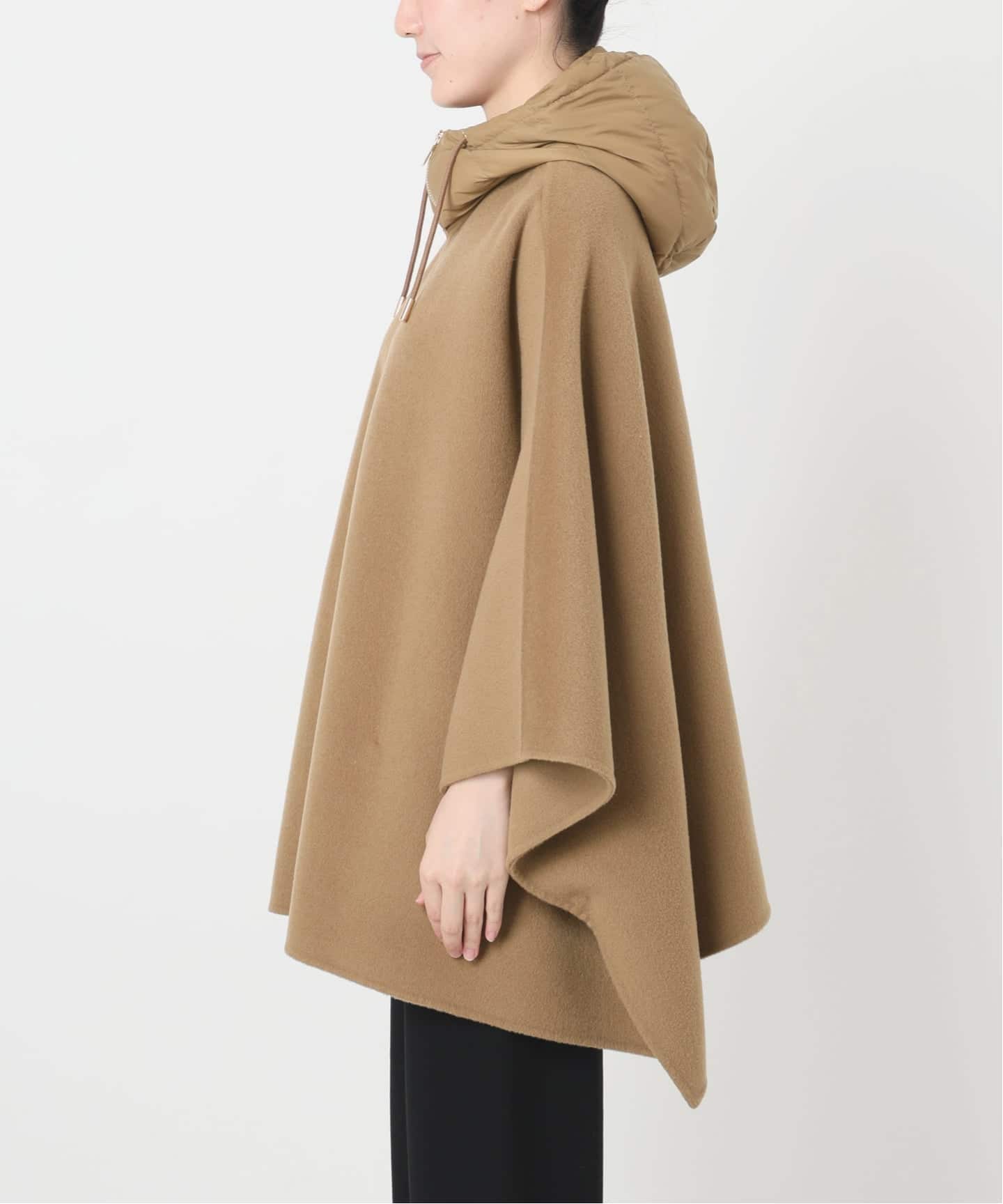 ドゥーズィエムクラス/ラクラス　ケープポンチョ　マントウールコート★ベージュ 予約》【MY WHITE/マイホワイト】CAPE（ポンチョ・マント
