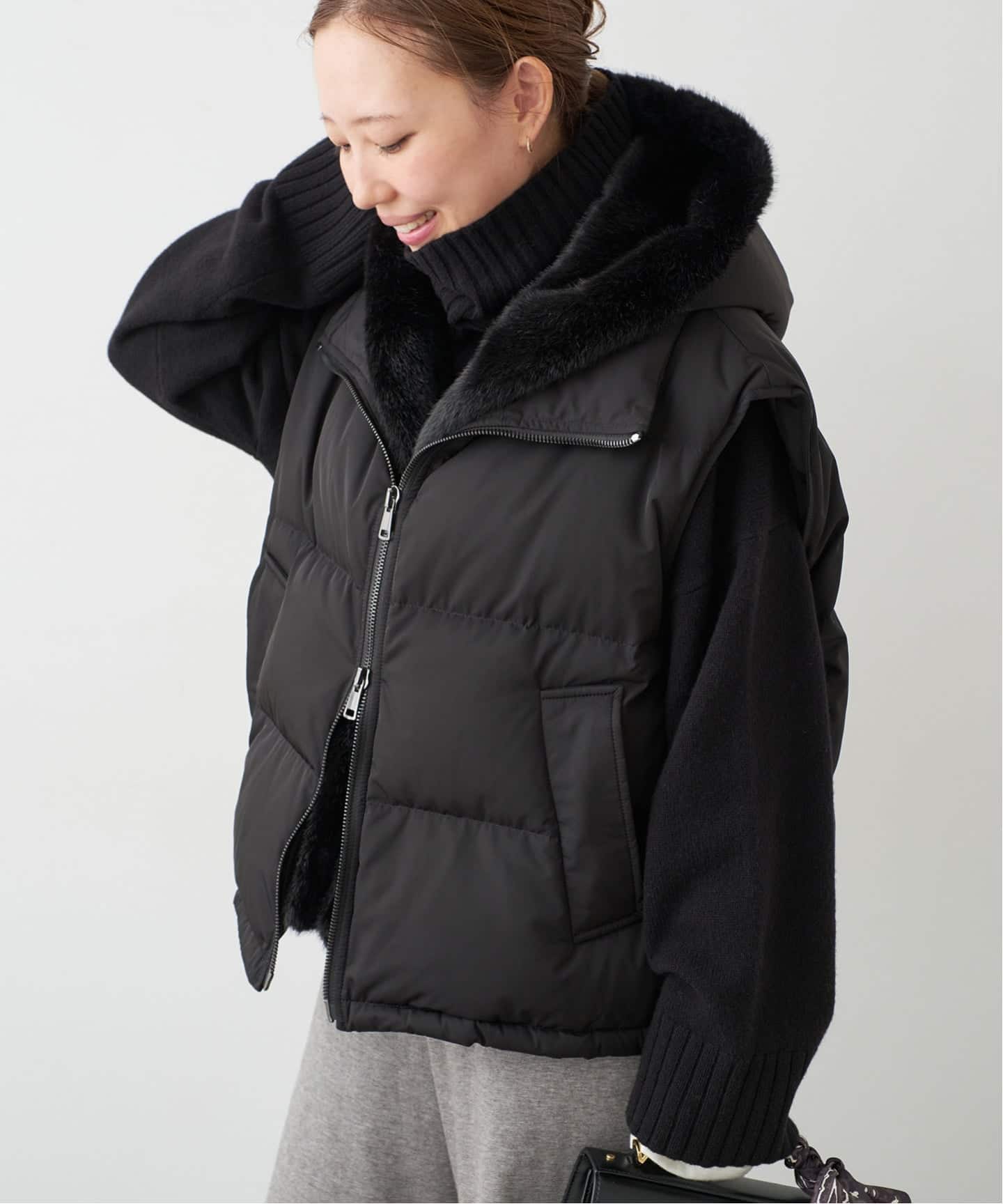 Deuxieme Classe MY WHITEマイホワイトHOODIE ベスト Deuxieme Classe（ドゥーズィエムクラス）の「【MY WHITE/マイ
