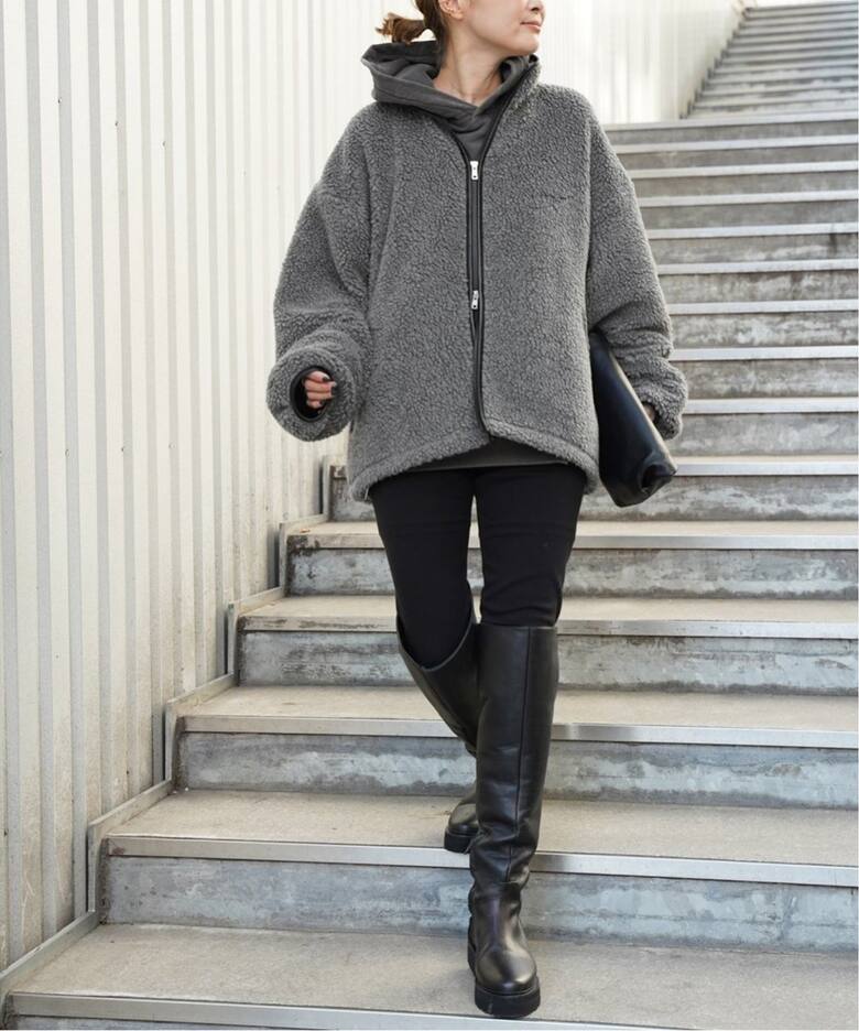 CALUX BOA ZIP ジャケット（ボア・フリース）｜Deuxieme Classe  