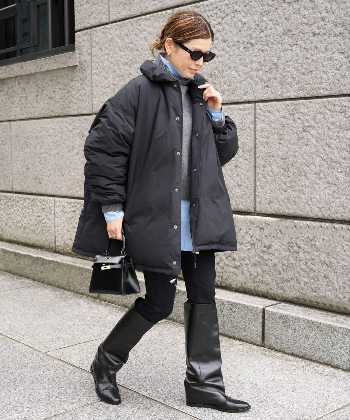 予約》【CALUX/キャラクス】PUFFER COACH JACKET（ダウン