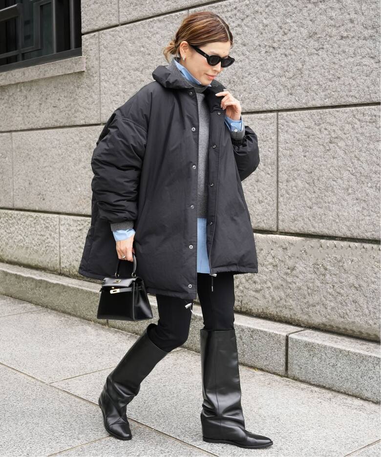 CALUX/キャラクス】PUFFER COACH JACKET（ダウンジャケット 