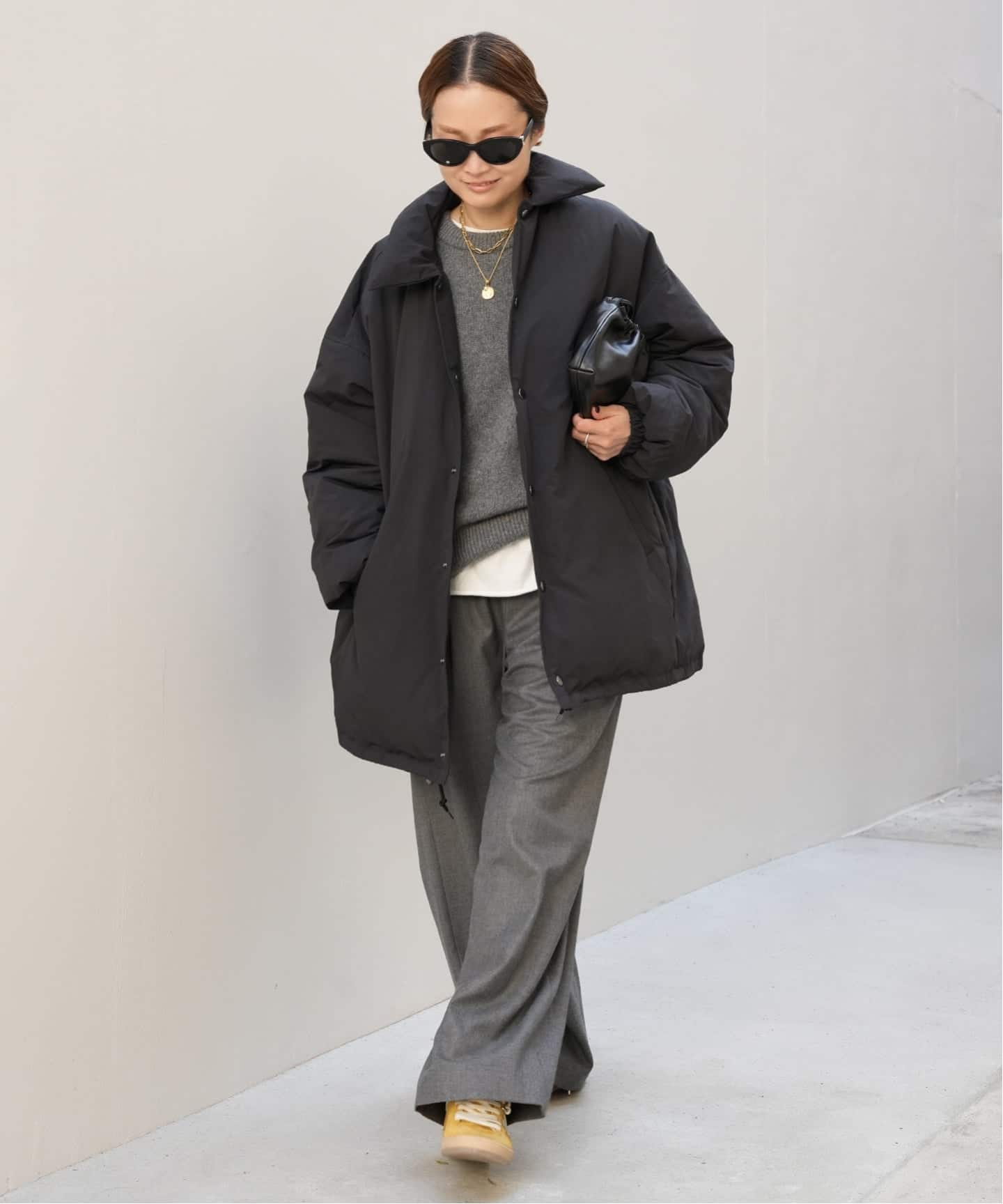 CALUX/キャラクス】PUFFER COACH JACKET（ダウンジャケット