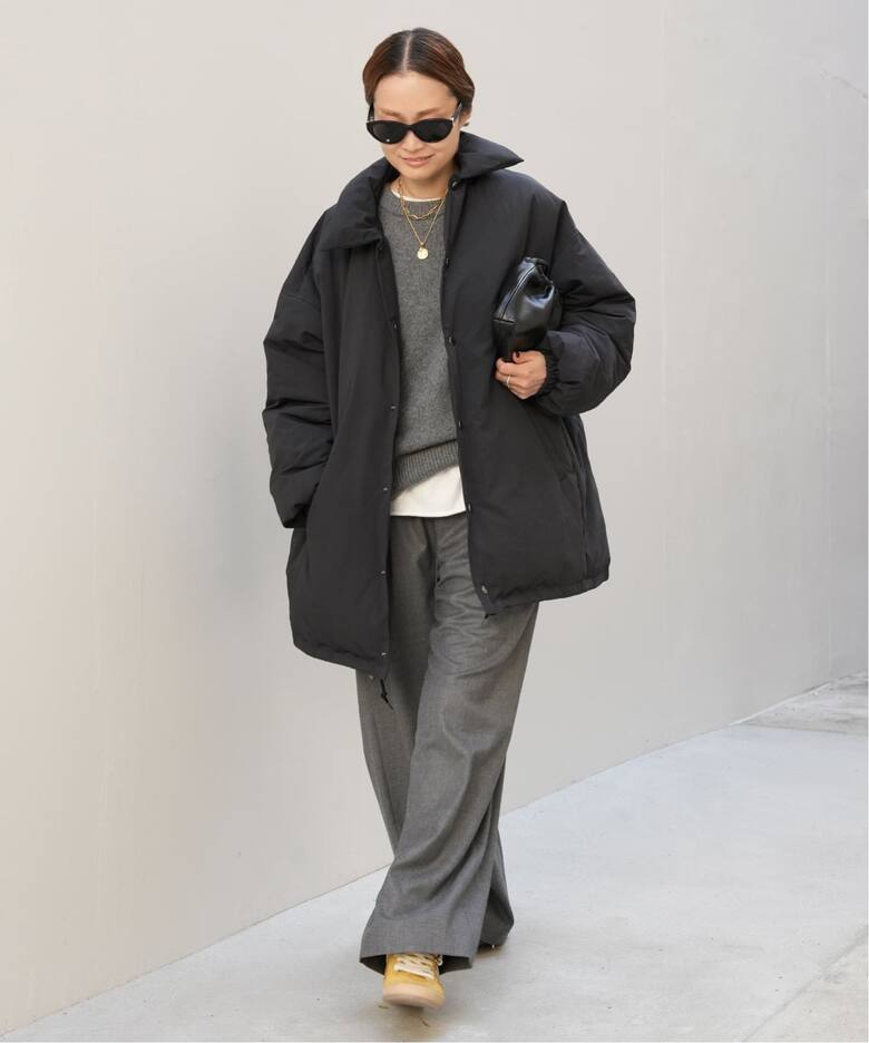 CALUX/キャラクス】PUFFER COACH JACKET（ダウンジャケット 