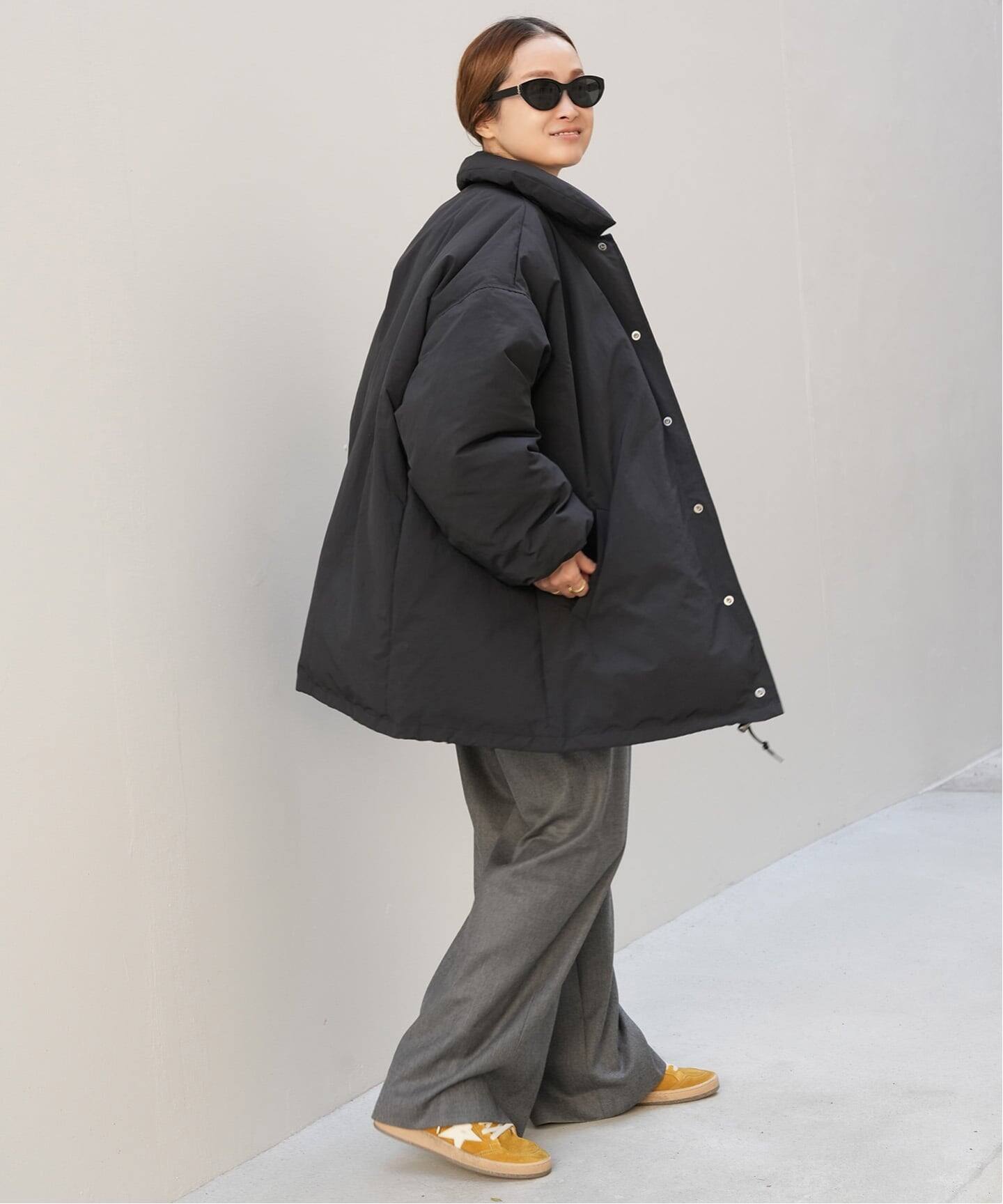 予約》【CALUX/キャラクス】PUFFER COACH JACKET（ダウンジャケット