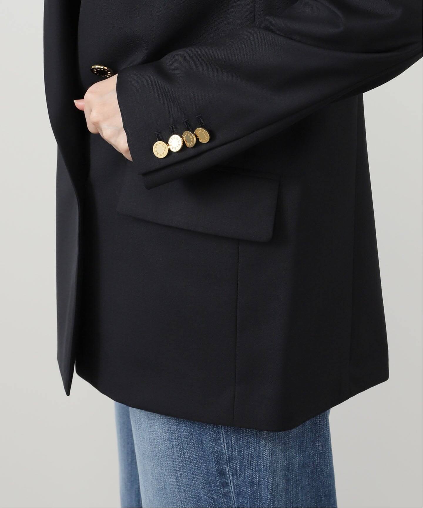 極美品✨コルピエロ MUSE de Deuxieme Classe テーラー Col Pierrot/コルピエロ】WOOL SURGE GOLD BUTTON ジャケット