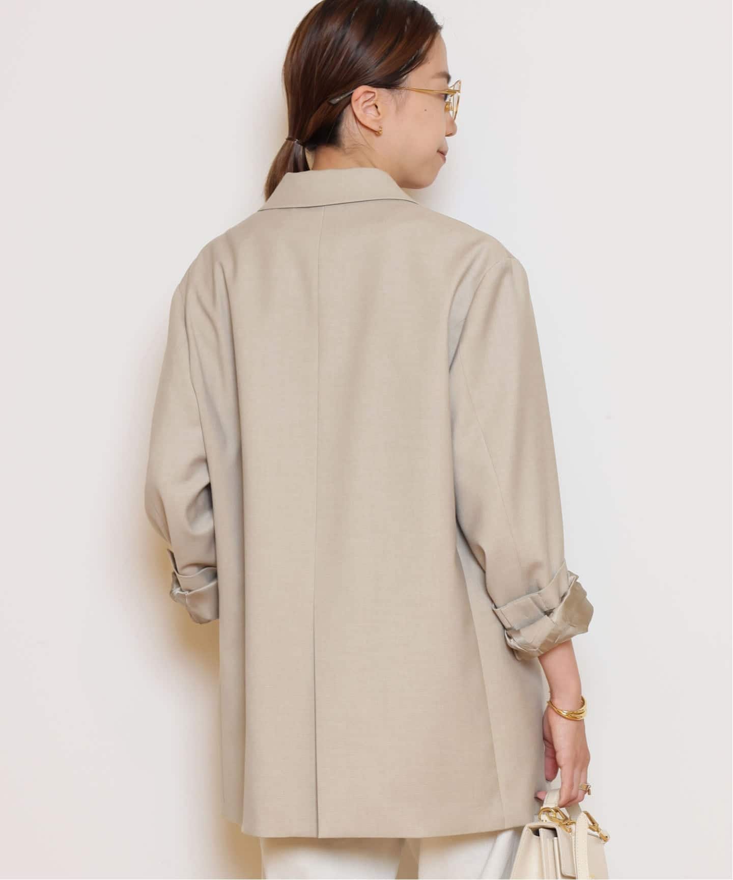 美品 ドゥーズィエムクラス Col Pierrot ジャケット ウール グレーB 美品 今期 MUSE ドゥーズィエムクラス コルピエロ オーバー