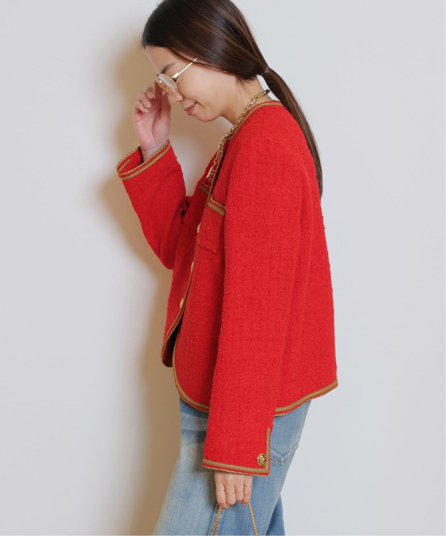DEUXIEME CLASSE - Col Pierrotコルピエロ ジャケット Deuxieme Classe Col Pierrot/コルピエロ】*WOOL SURGE DOUBLE ジャケット