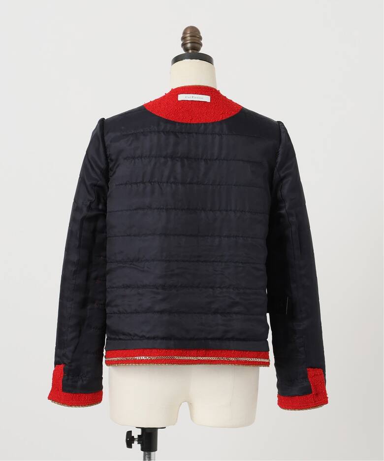 Col Pierrot/コルピエロ】Original Yarn Tweed ジャケット（ノーカラー 