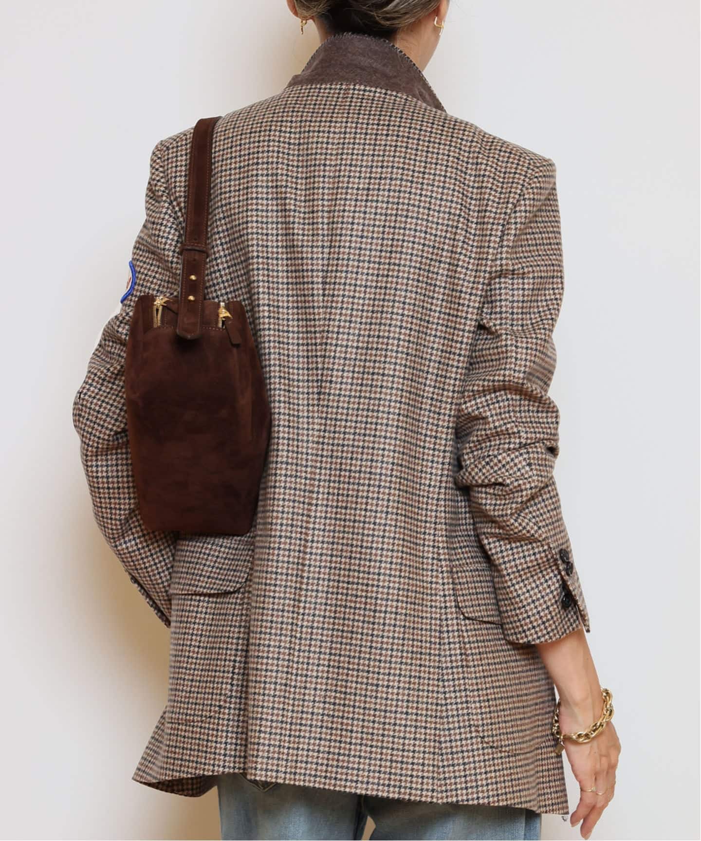 未使用級❤️22AW マディソンブルー テーラードジャケット　チェック　ブラウン 未使用級❤️22AW マディソンブルー テーラードジャケットチェックブラウン