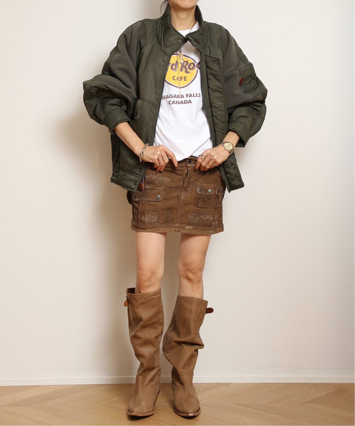 R13/アールサーティーン】RIBBED FLIGHT BOMBER ジャケット（その他 
