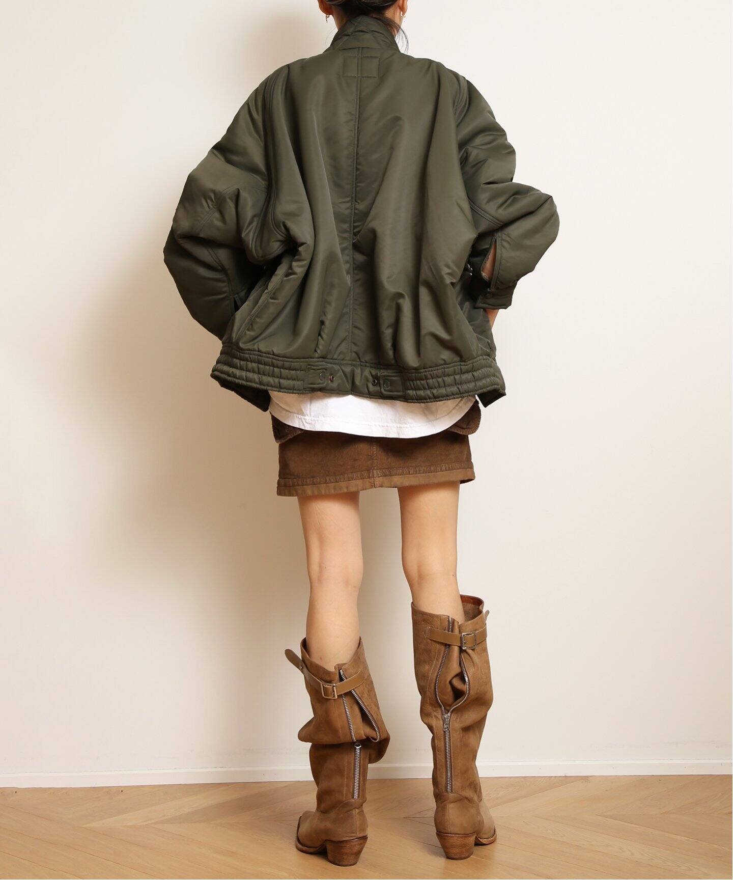 R13/アールサーティーン】RIBBED FLIGHT BOMBER ジャケット（その他  