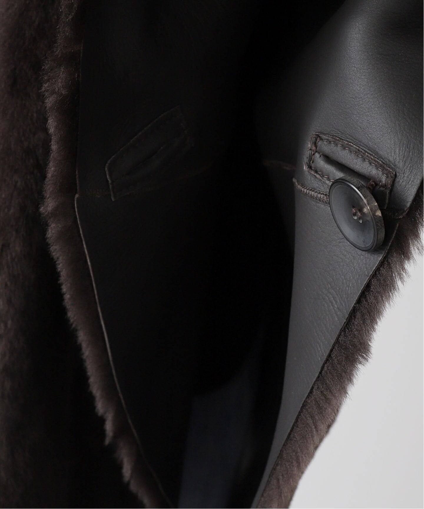 ENES/エネス】 HOODED SHEARING コート（ムートンコート）｜MUSE de