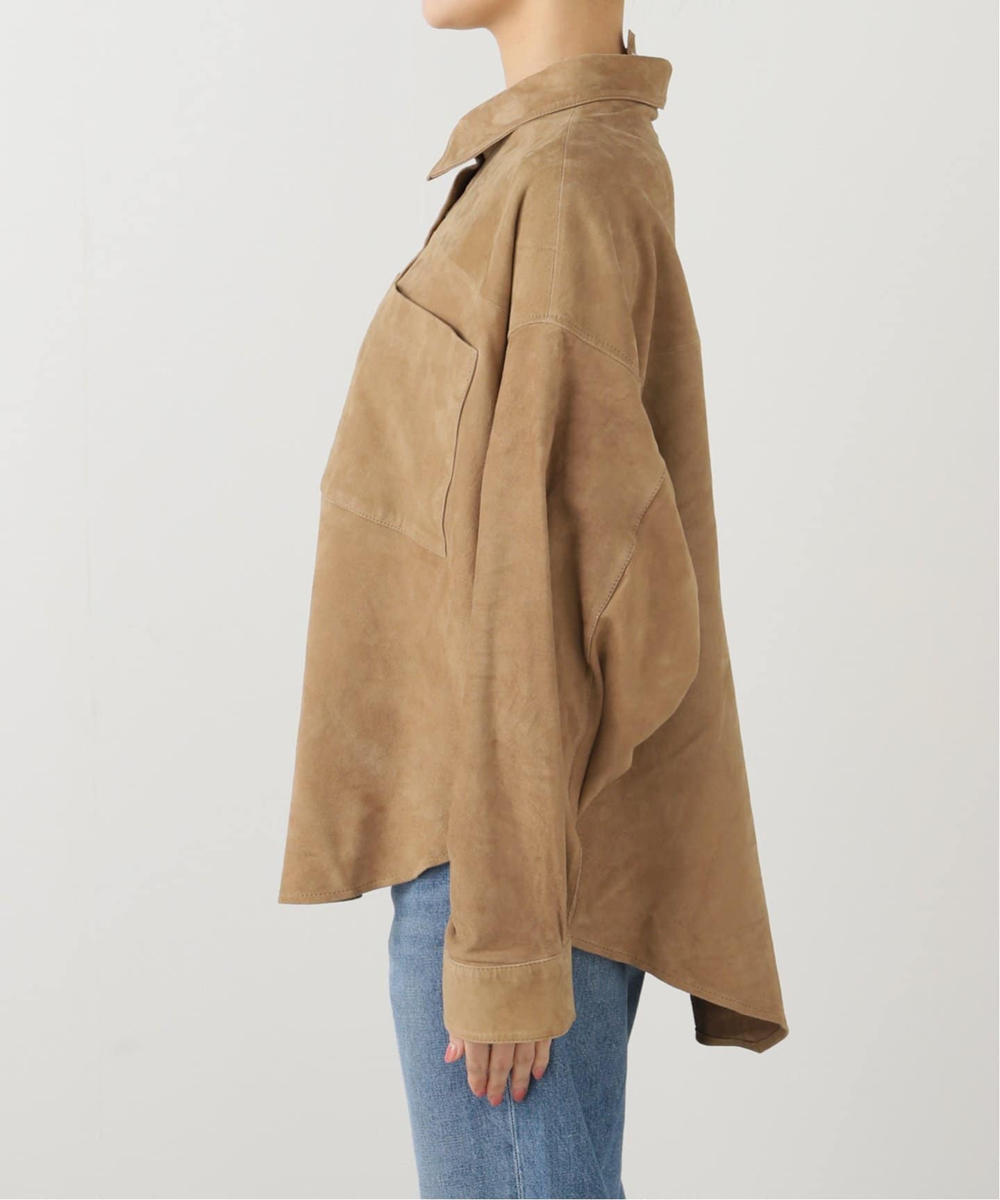 新品ミューズドゥドゥーズィエムクラス　ワンティースプーンジャケット OneTeaSpoon/ワンティースプーン】SUEDE DARIA シャツジャケット