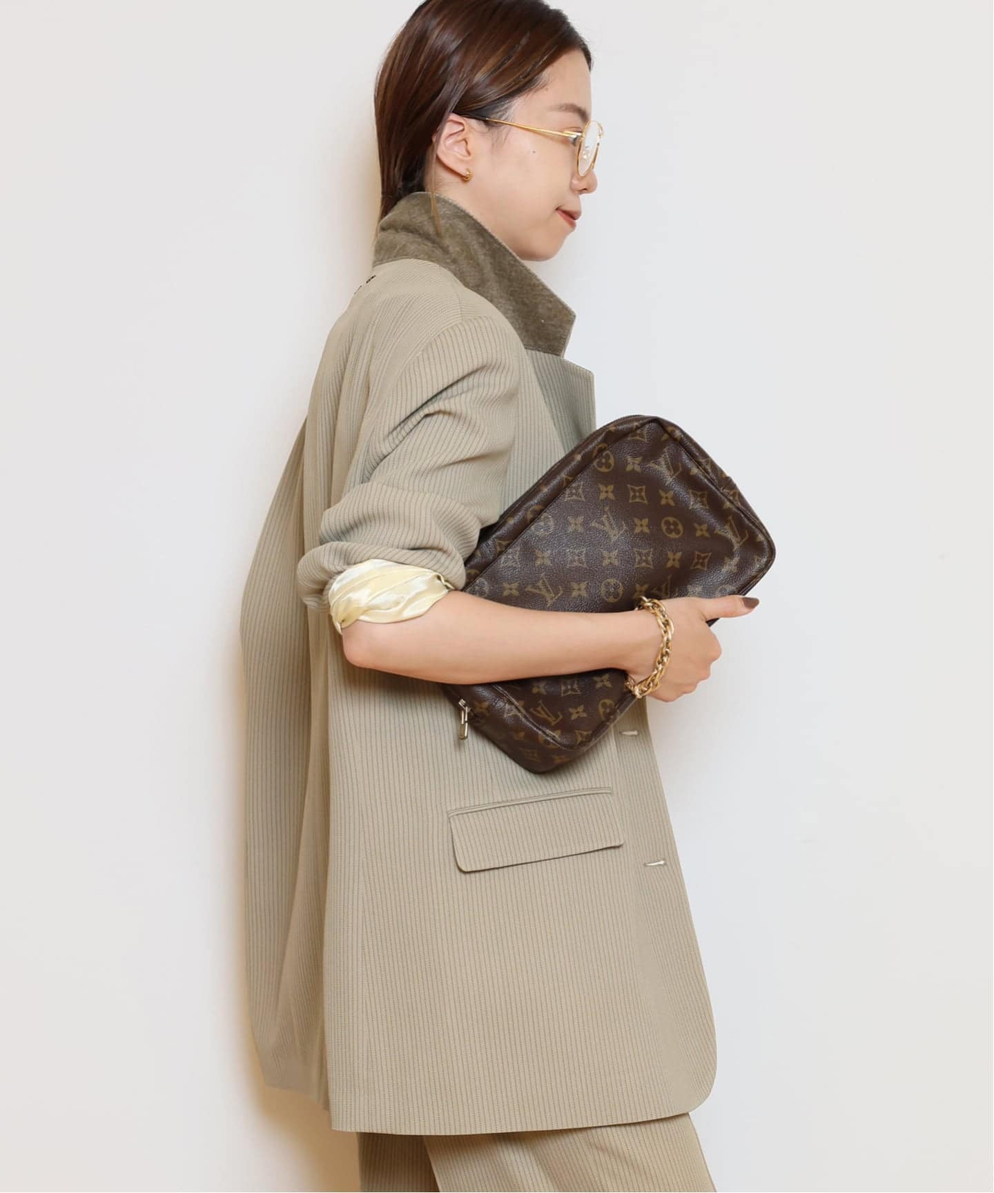 GOLDEN GOOSE/ゴールデングース】PINSTRIPE BLEND VISCOSE OVER