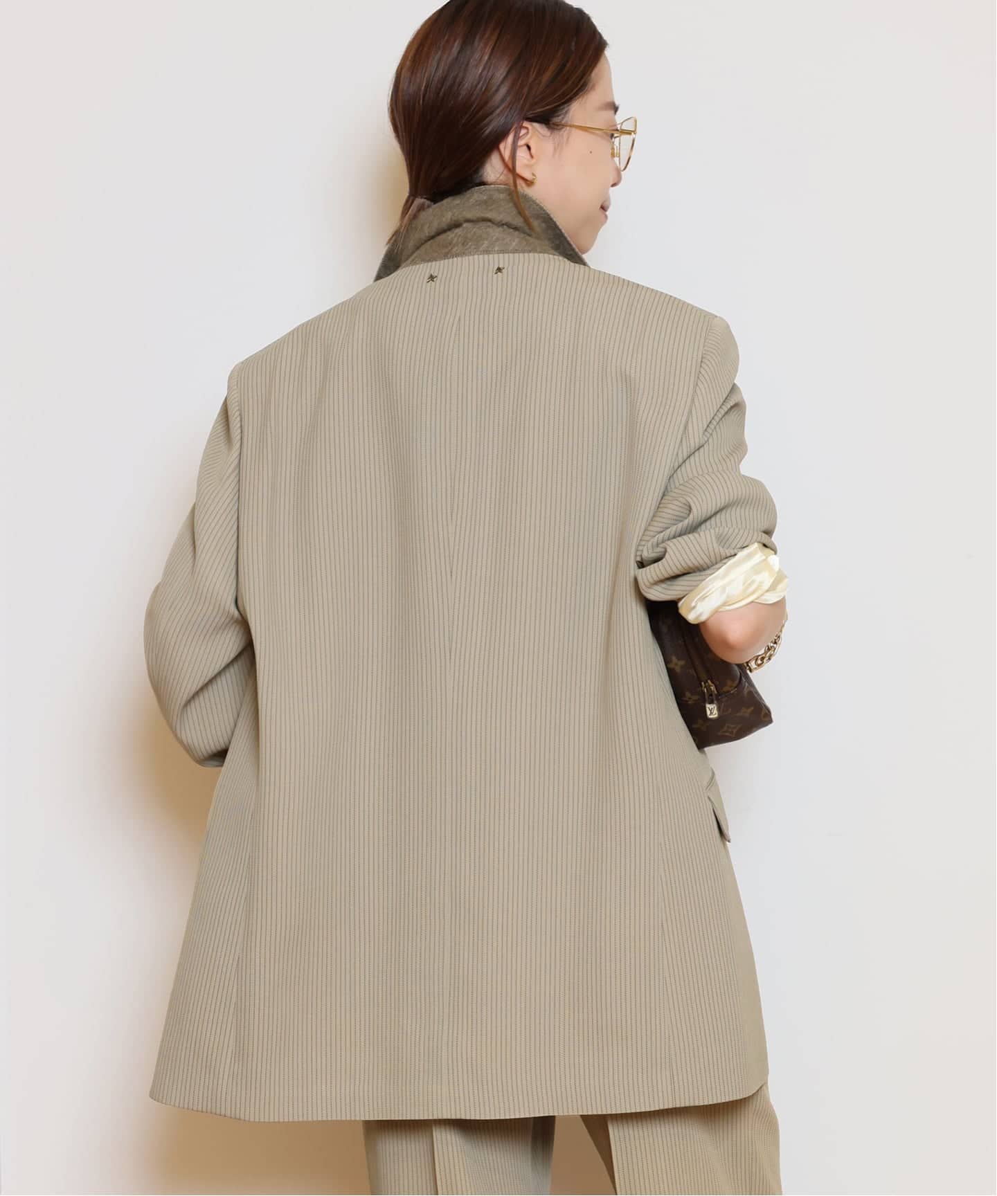 GOLDEN GOOSE/ゴールデングース】PINSTRIPE BLEND VISCOSE OVER