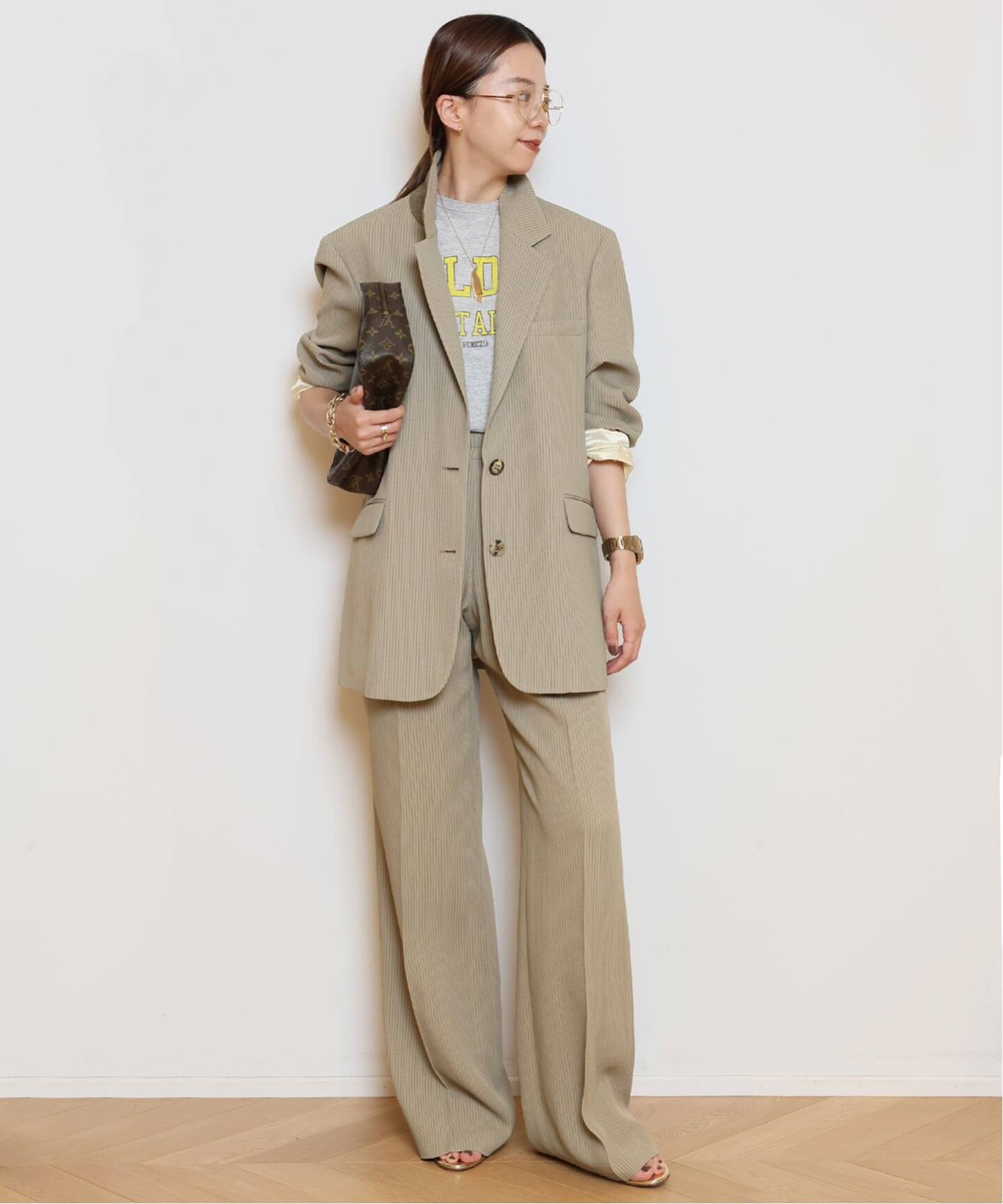 GOLDEN GOOSE/ゴールデングース】PINSTRIPE BLEND VISCOSE OVER 