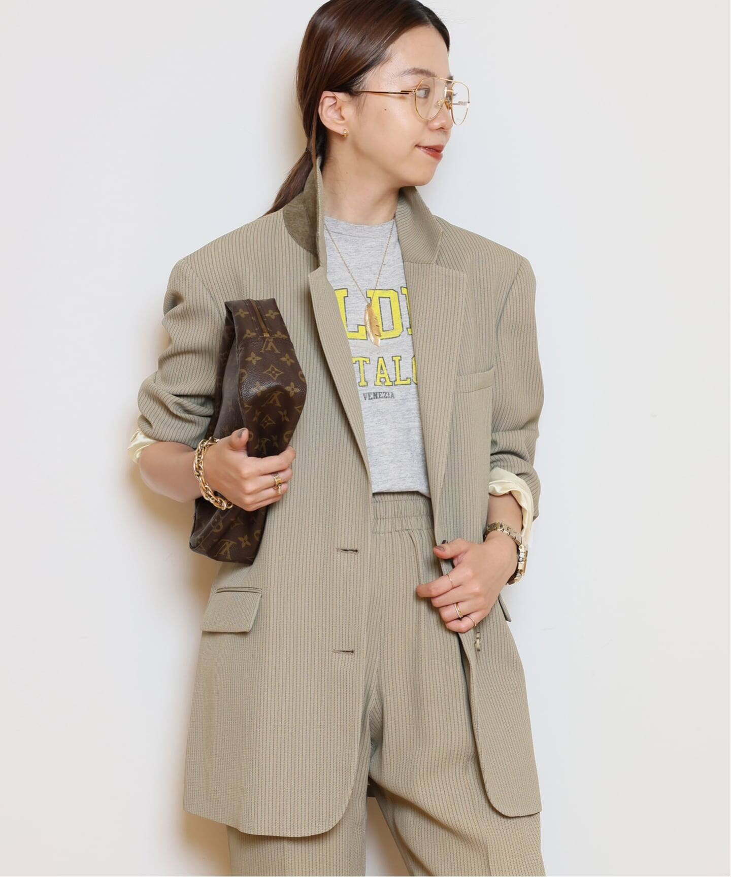 GOLDEN GOOSE/ゴールデングース】PINSTRIPE BLEND VISCOSE OVER 