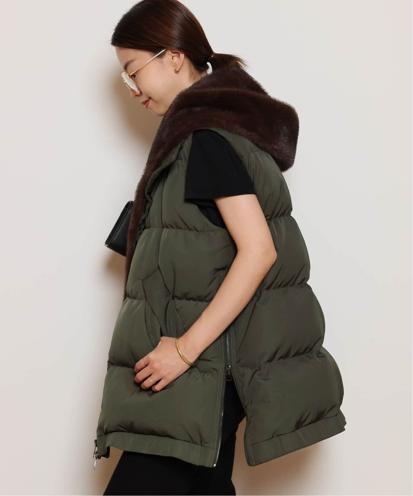 L'Appartement LOU ANDREA 2WAY ダウンベスト LOU ANDREA/ルーアンドレア 2WAY DOWN VEST ダウンベスト