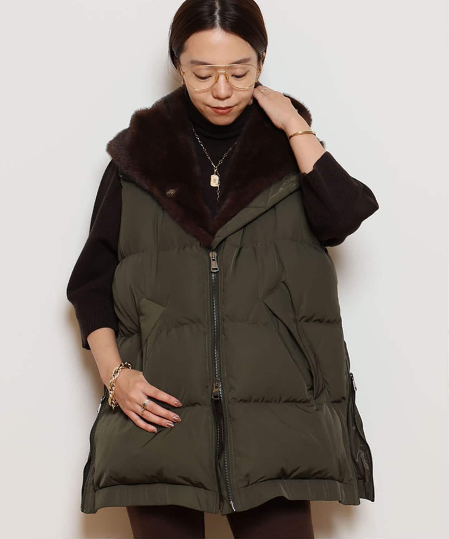 LOU ANDREA/ルーアンドレア】ベスト（ダウン・中綿ベスト