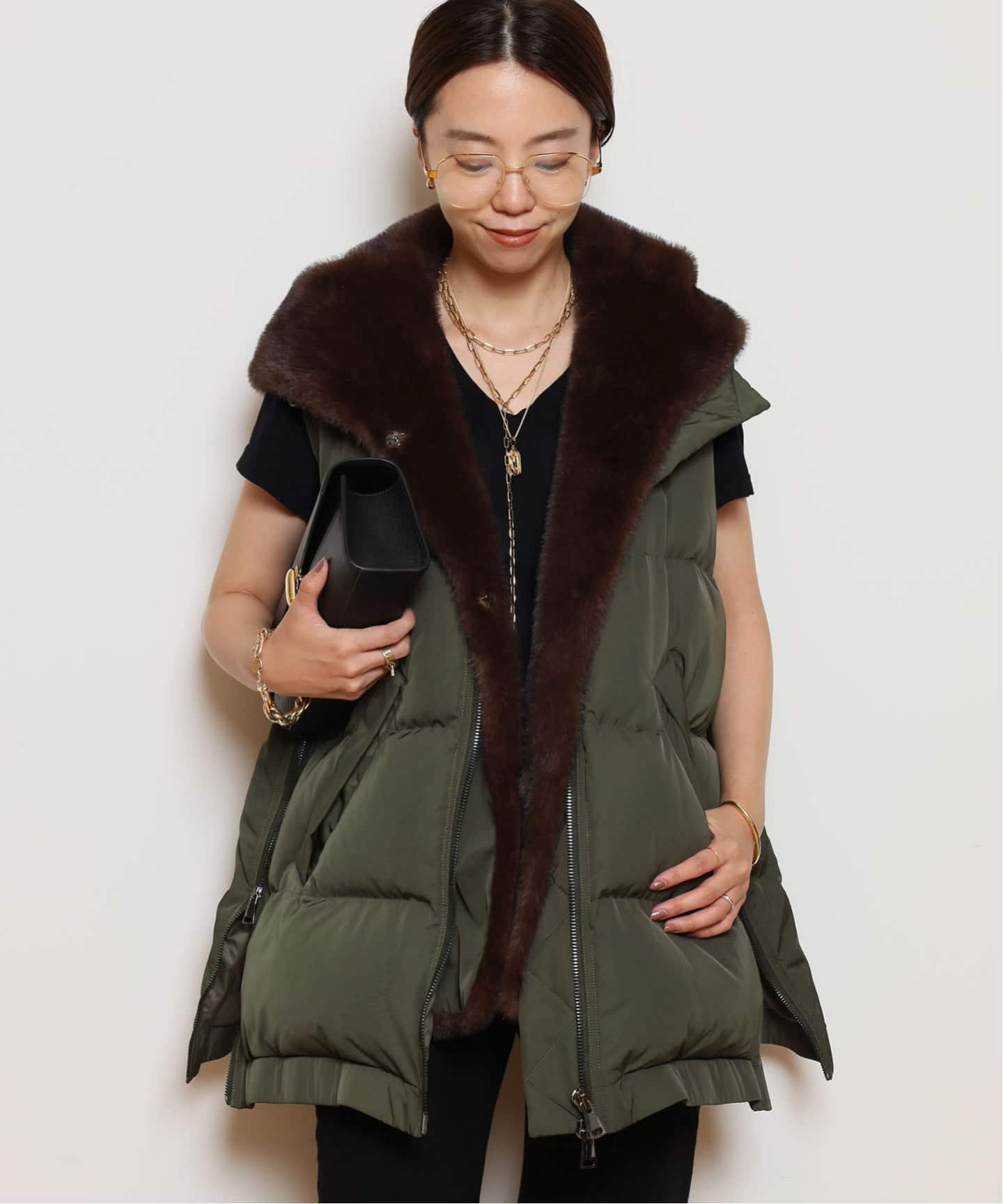 LOU ANDREA/ルーアンドレア】ベスト（ダウン・中綿ベスト