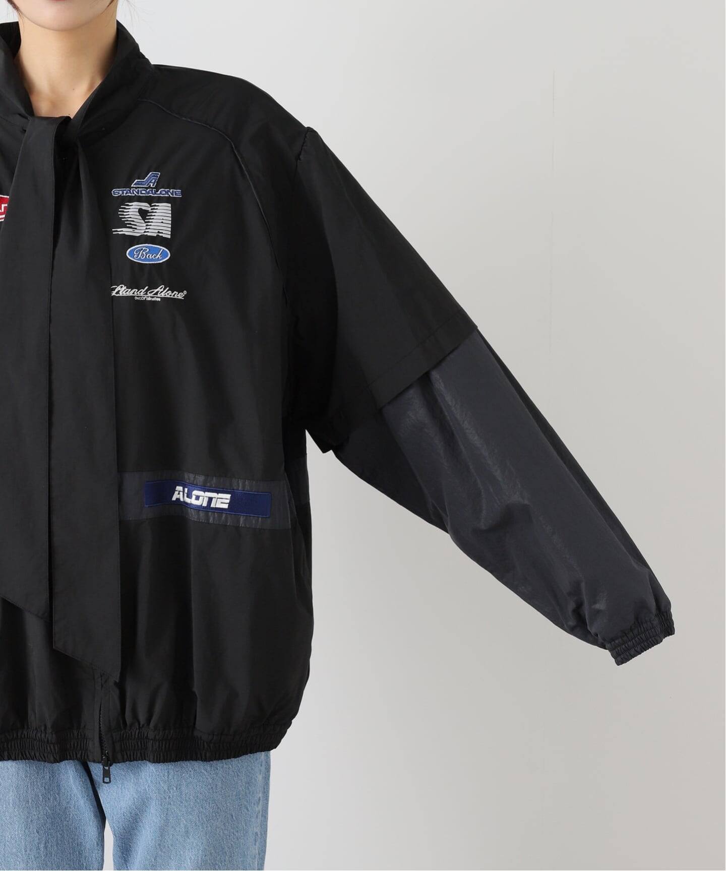 STAND ALONE/スタンド アローン】DETACHABLE PANEL RACING ジャケット 
