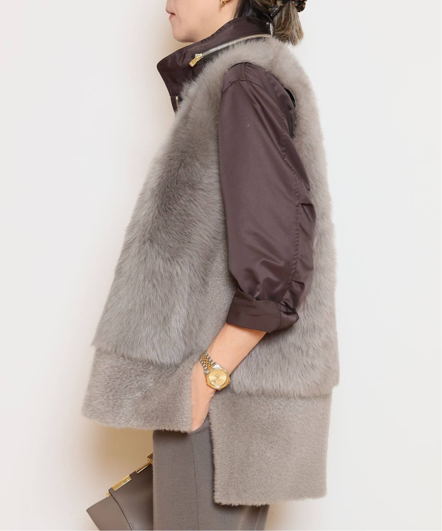 KARL DONOGHUE/カールドノヒュー】TOSCANA SHEARLING ジレ（ベスト 