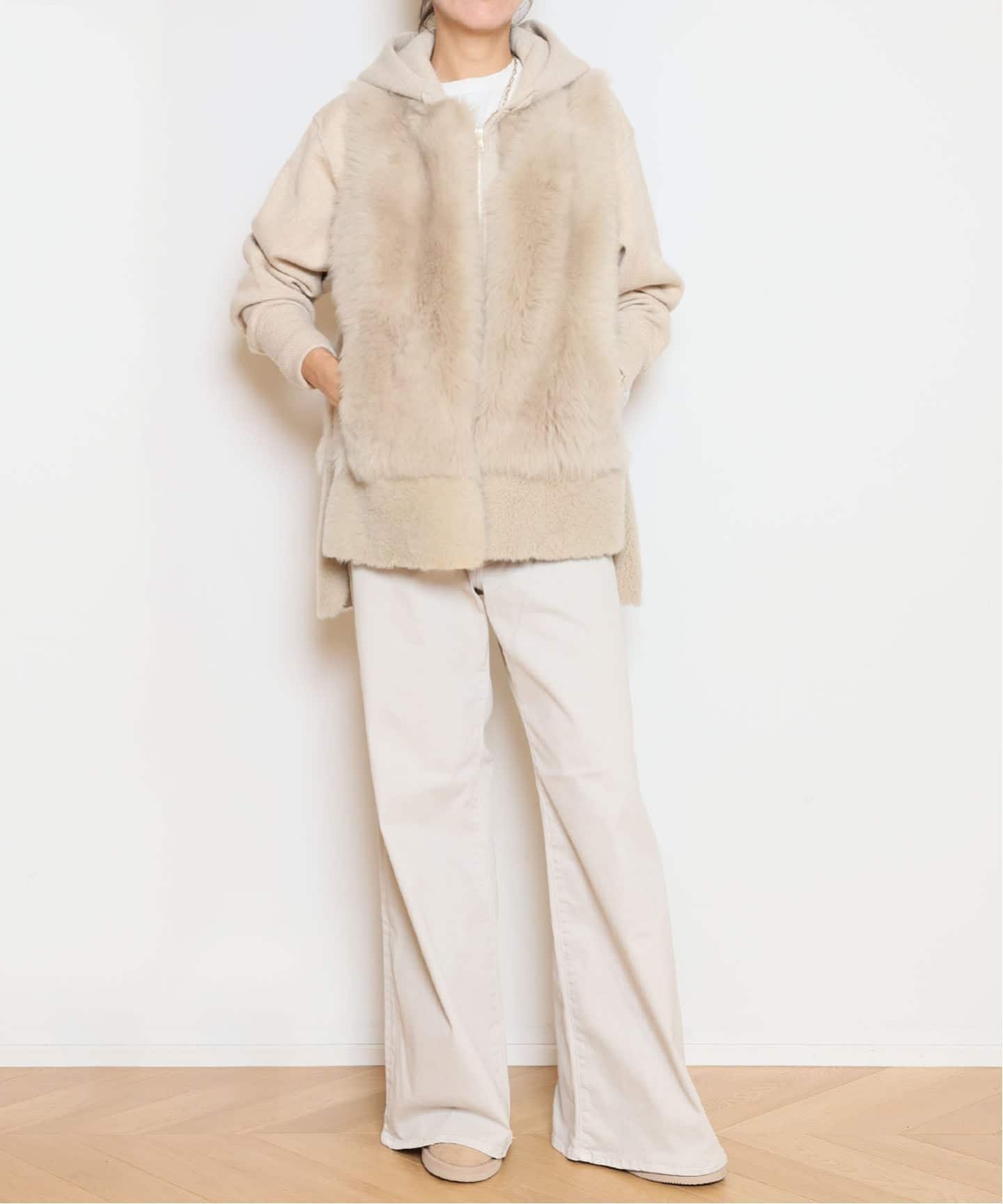 カールドノヒュー　ジレ　極美品 KARL DONOGHUE/カールドノヒュー】TOSCANA SHEARLING ジレ（ベスト