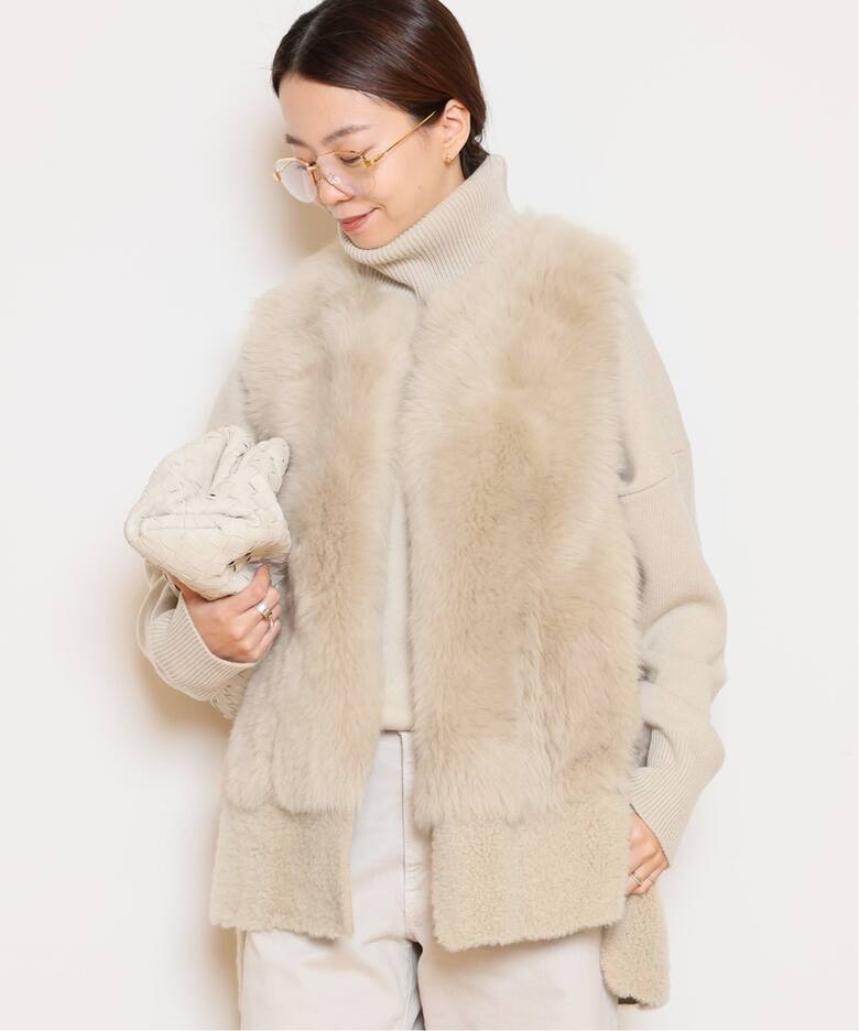 KARL DONOGHUE/カールドノヒュー】TOSCANA SHEARLING ジレ（ベスト 
