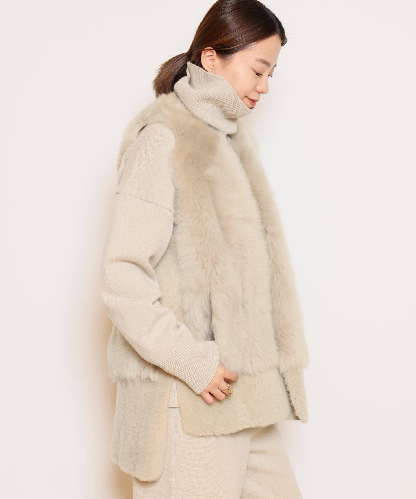 KARL DONOGHUE/カールドノヒュー】TOSCANA SHEARLING ジレ（ベスト 