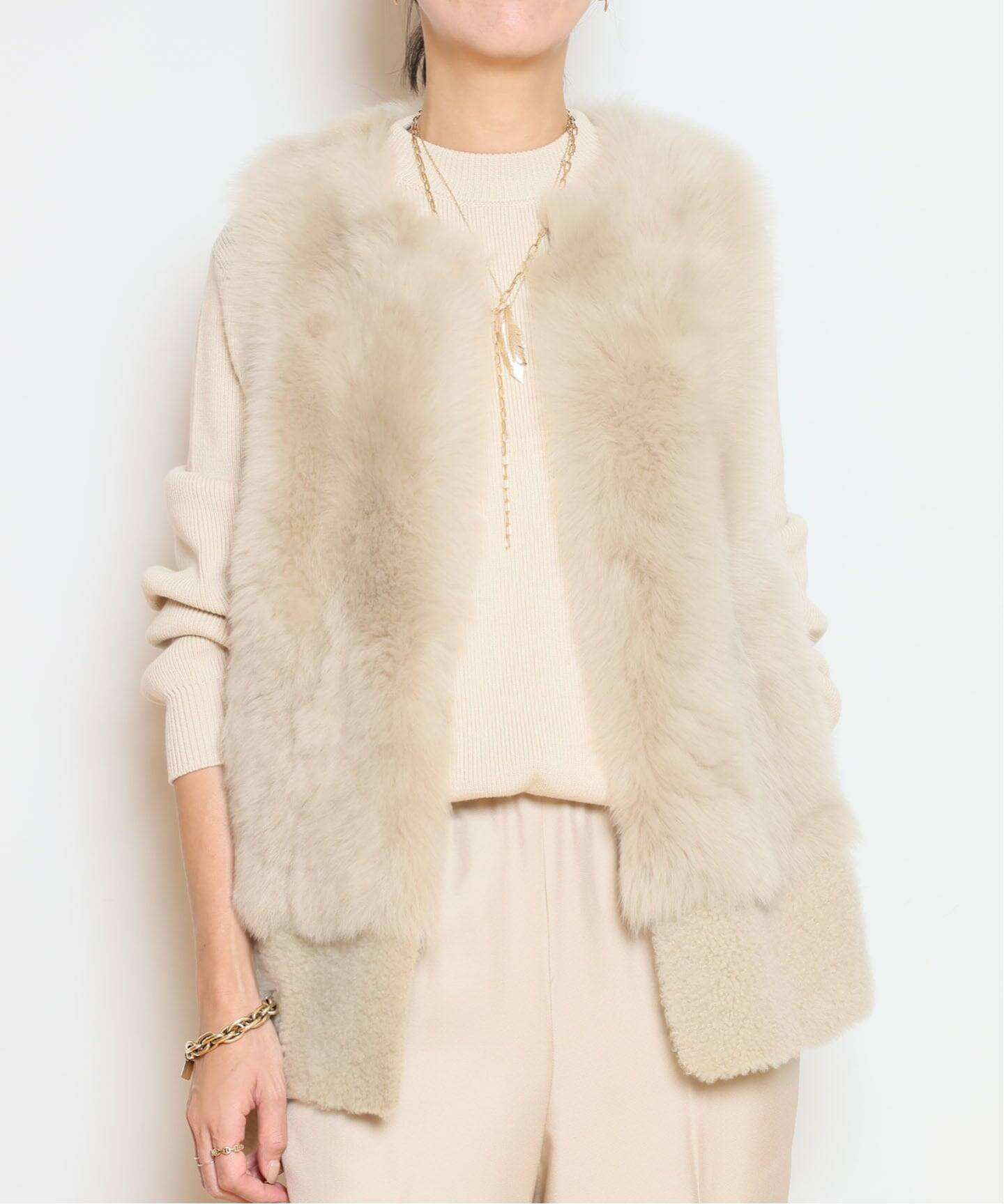 KARL DONOGHUE/カールドノヒュー】TOSCANA SHEARLING ジレ（ベスト 