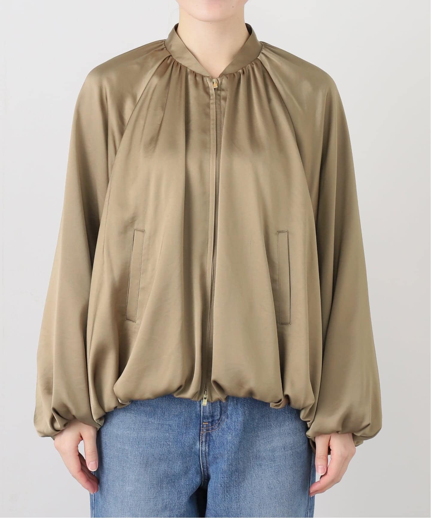 Col Pierrot サテン　ブルゾン Col Pierrot/コルピエロ】サテンブルゾン（その他ブルゾン／アウター