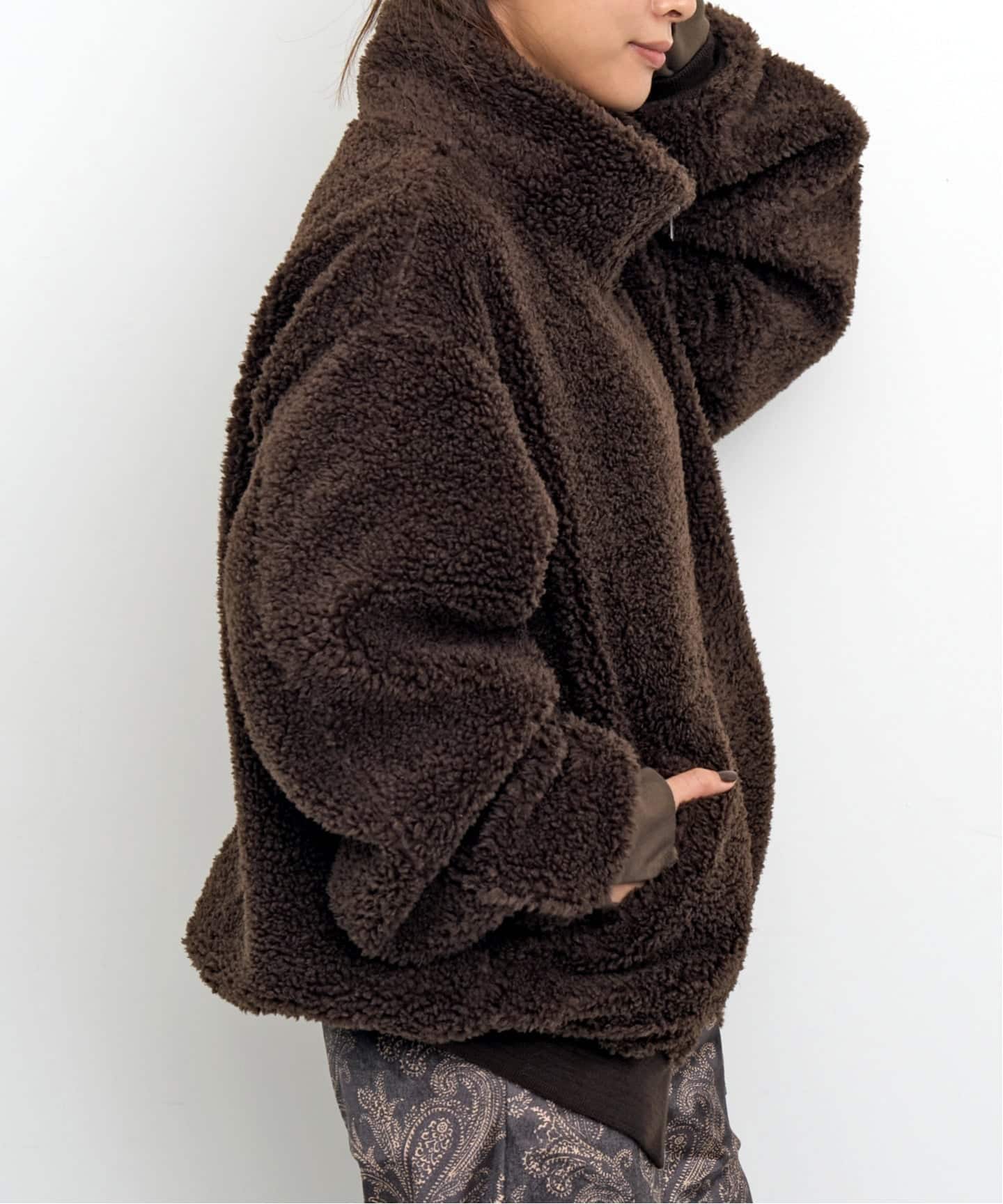 Y　アパルトモン 【シュタンバウム】4Way ボア コート STAMMBAUM/シュタンバウム】 BOA BLOUSON（ボア・フリース）｜L